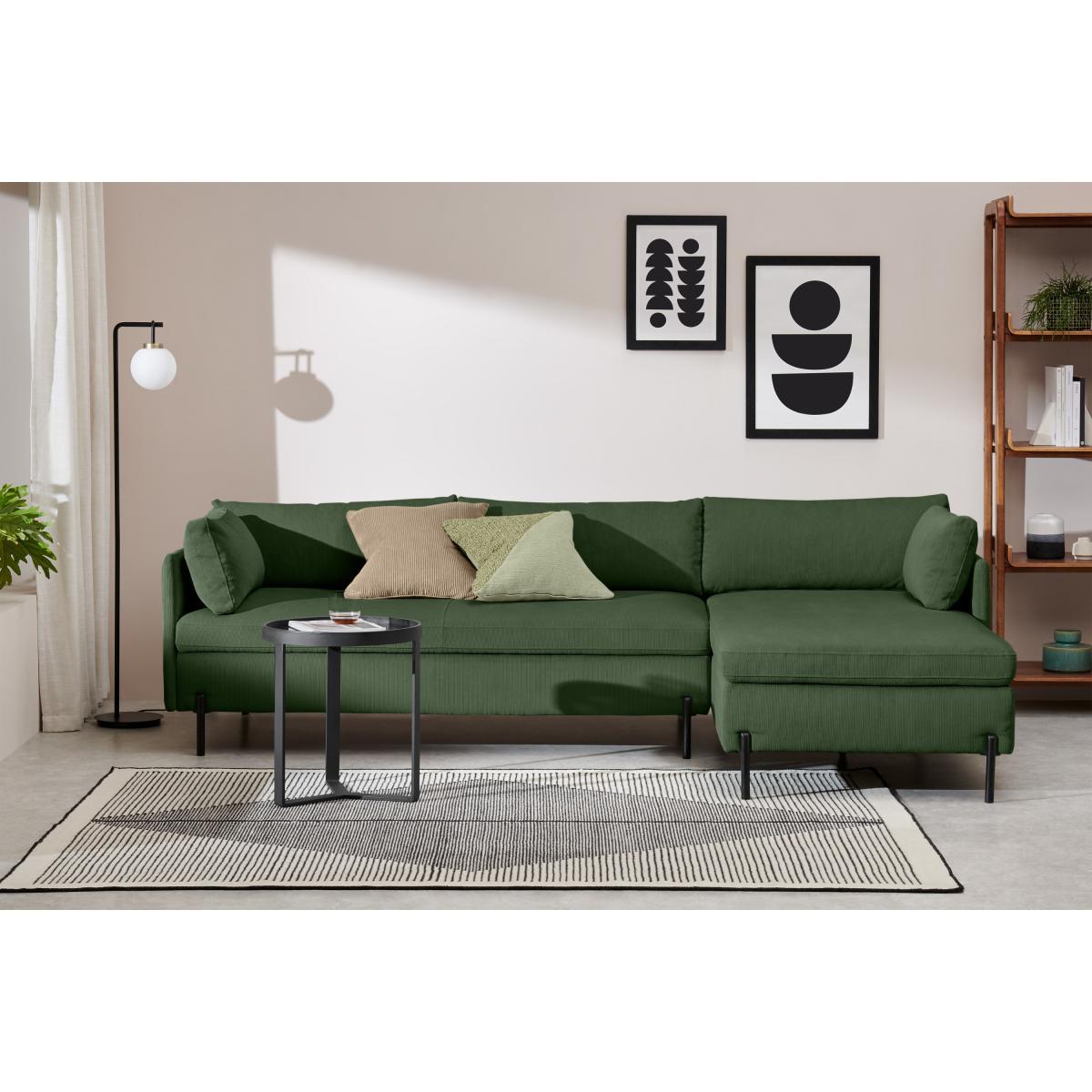 Zarina Right Hand Facing Chaise End Corner Sofa Bed, Meadow Corduroy Velvet – image 4