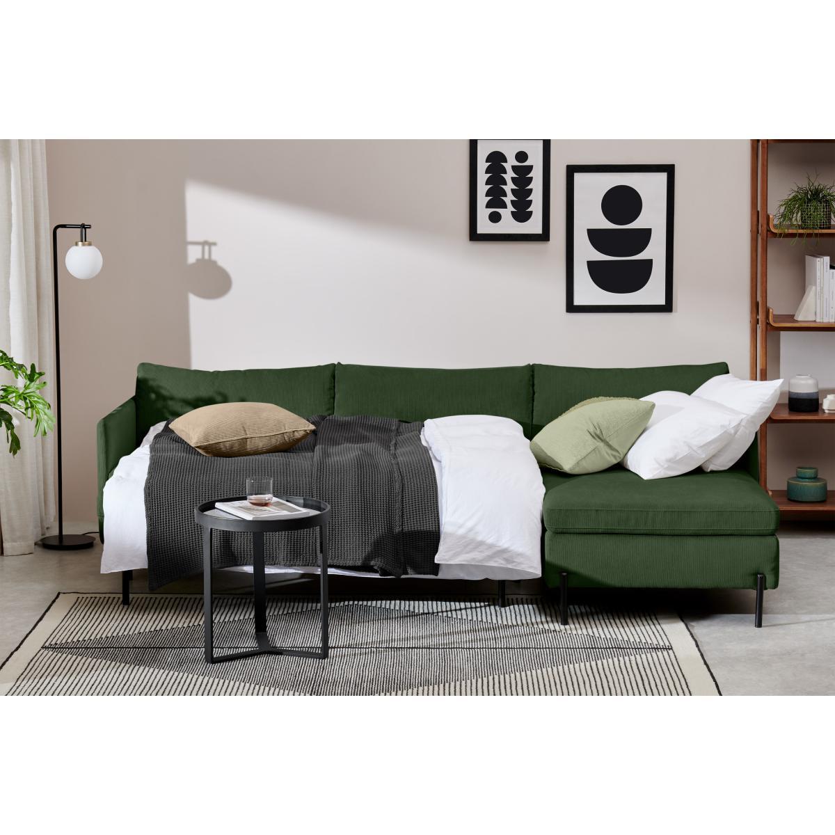 Zarina Right Hand Facing Chaise End Corner Sofa Bed, Meadow Corduroy Velvet – image 5
