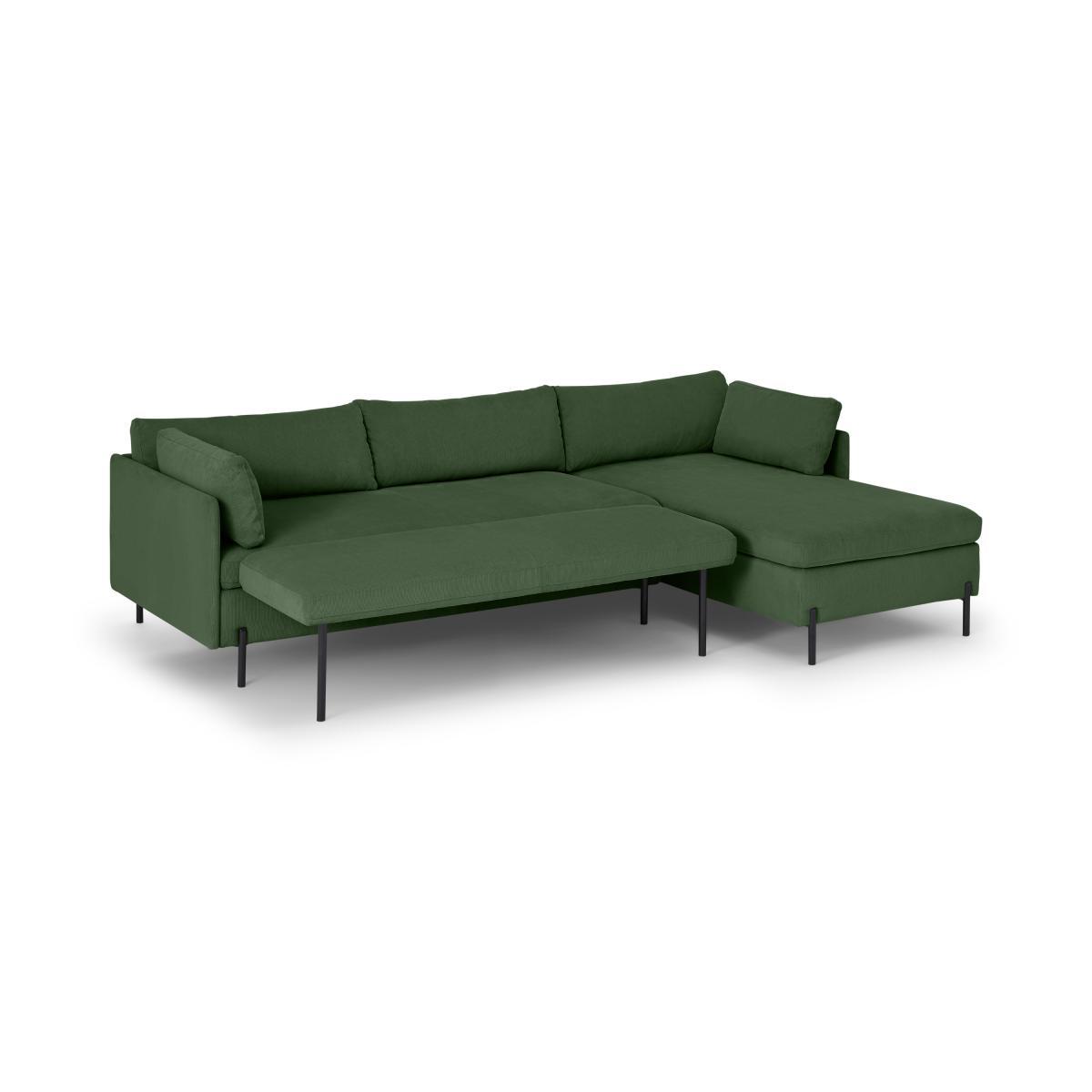 Zarina Right Hand Facing Chaise End Corner Sofa Bed, Meadow Corduroy Velvet – image 8