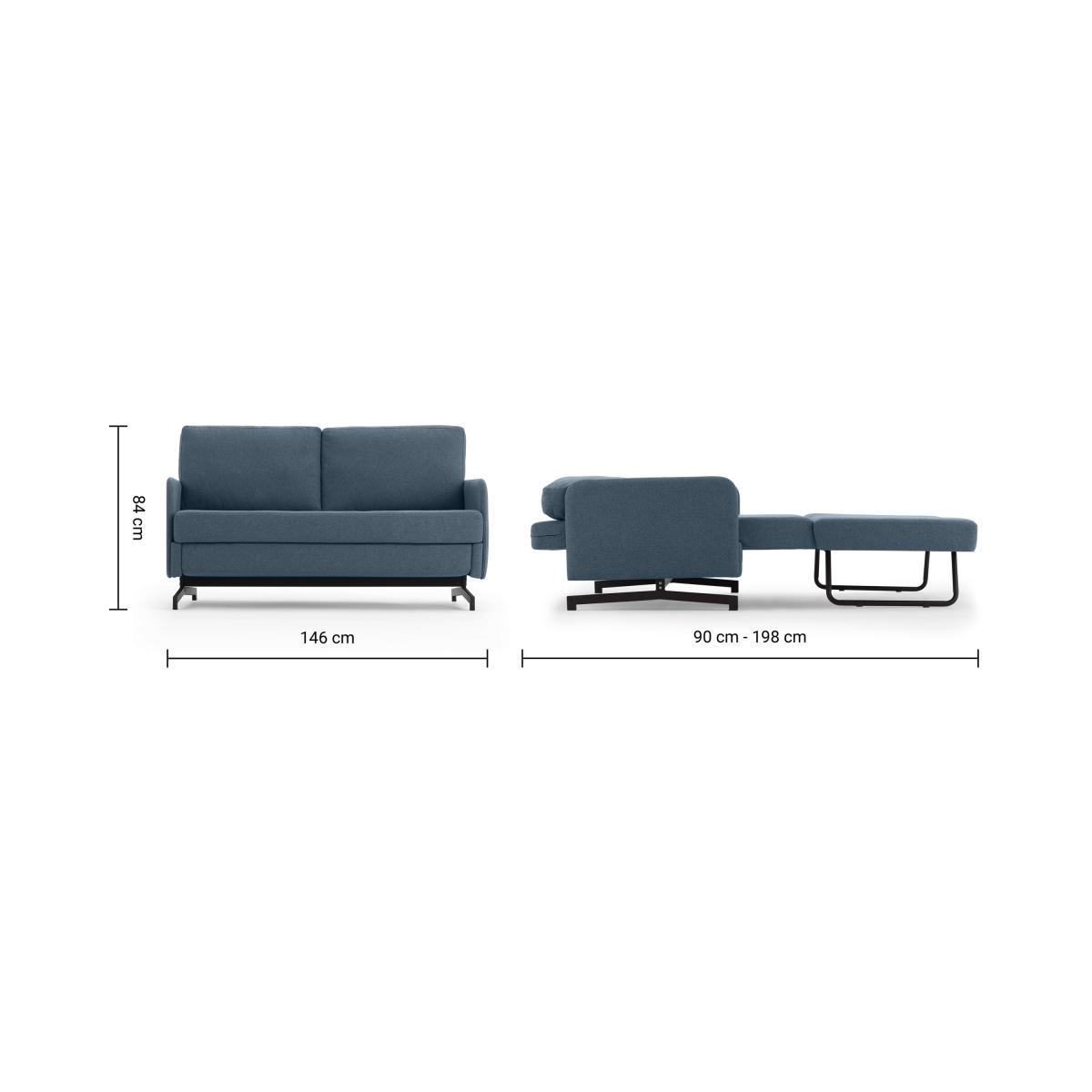 Motti Sofa Bed, Denim Blue Fabric – image 10