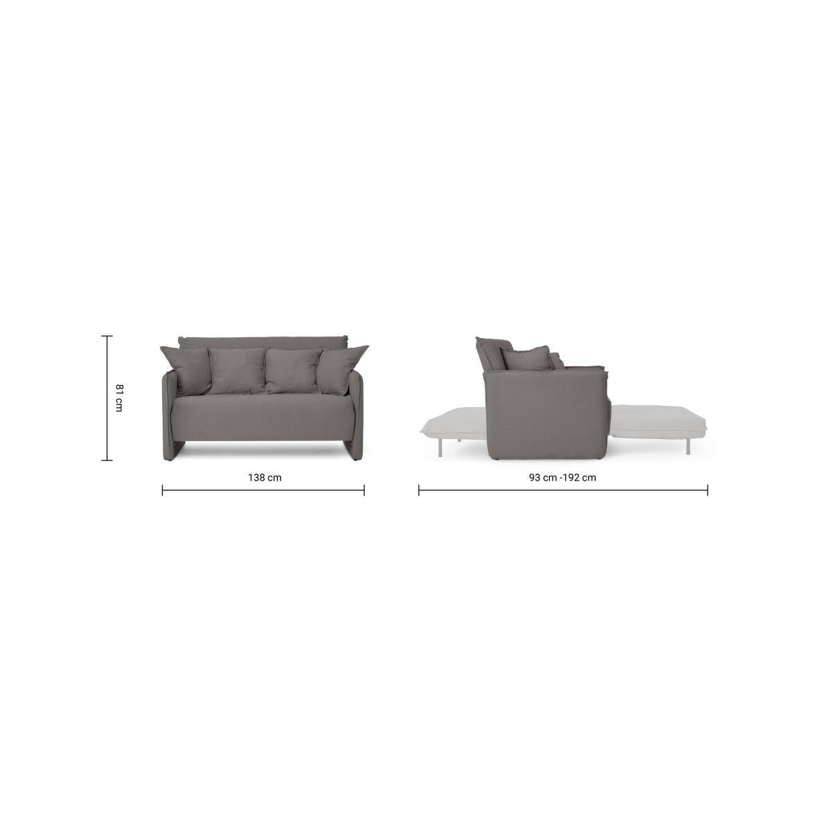 Medina Small Sofa Bed, Metropolis Grey Weave – image 11