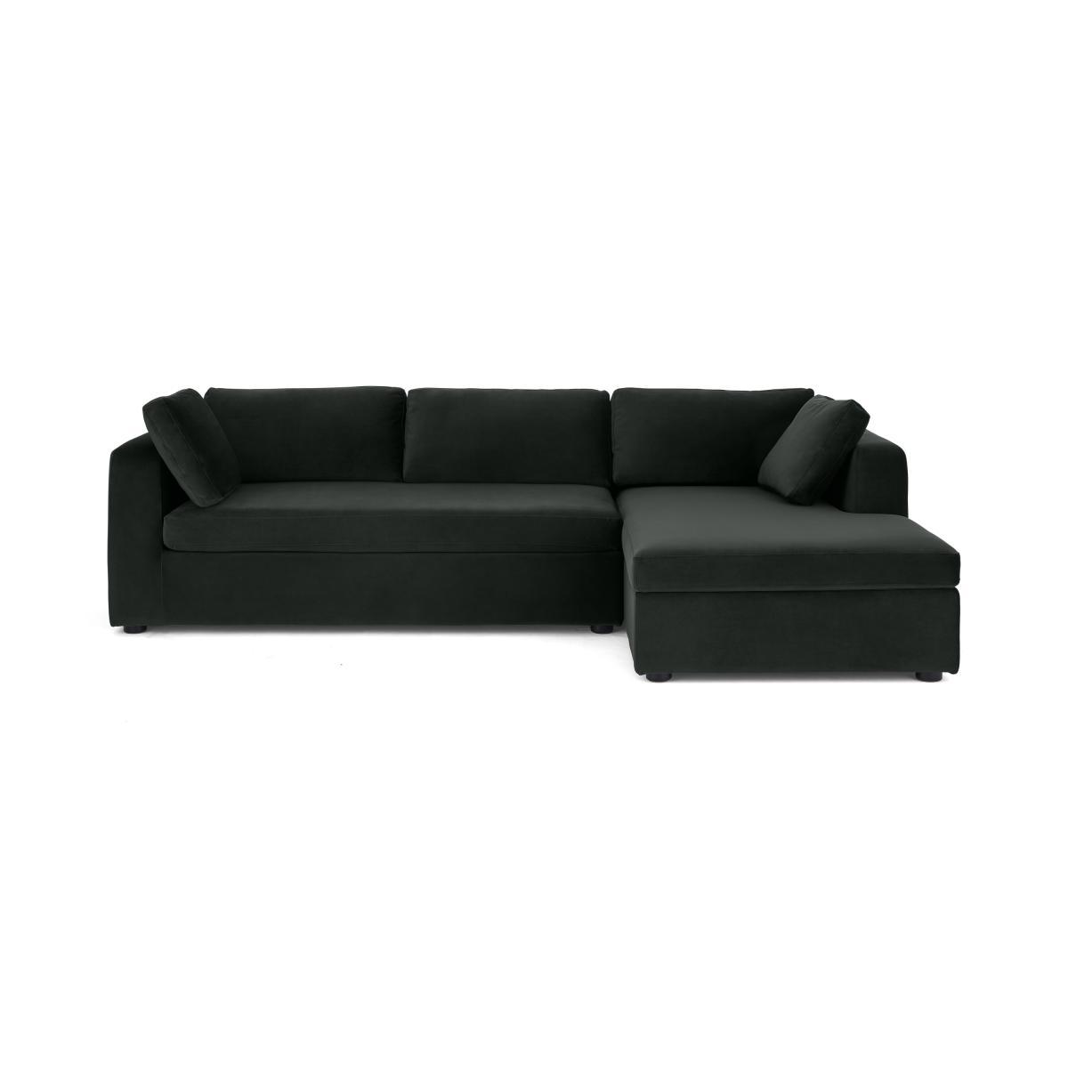 Mogen Right Hand Facing Chaise End Sofa Bed with Storage, Mourne Grey Velvet – image 2
