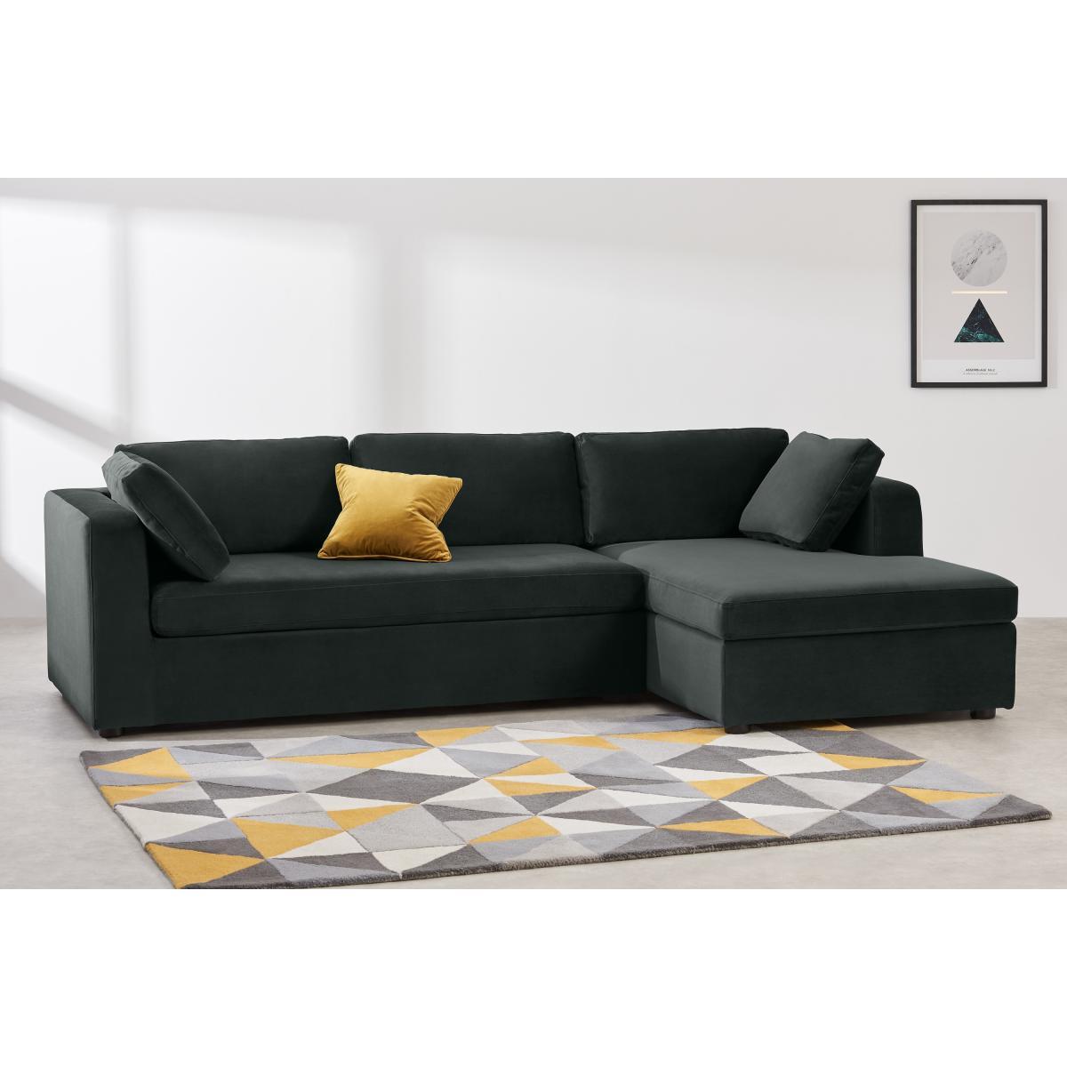 Mogen Right Hand Facing Chaise End Sofa Bed with Storage, Mourne Grey Velvet – image 4