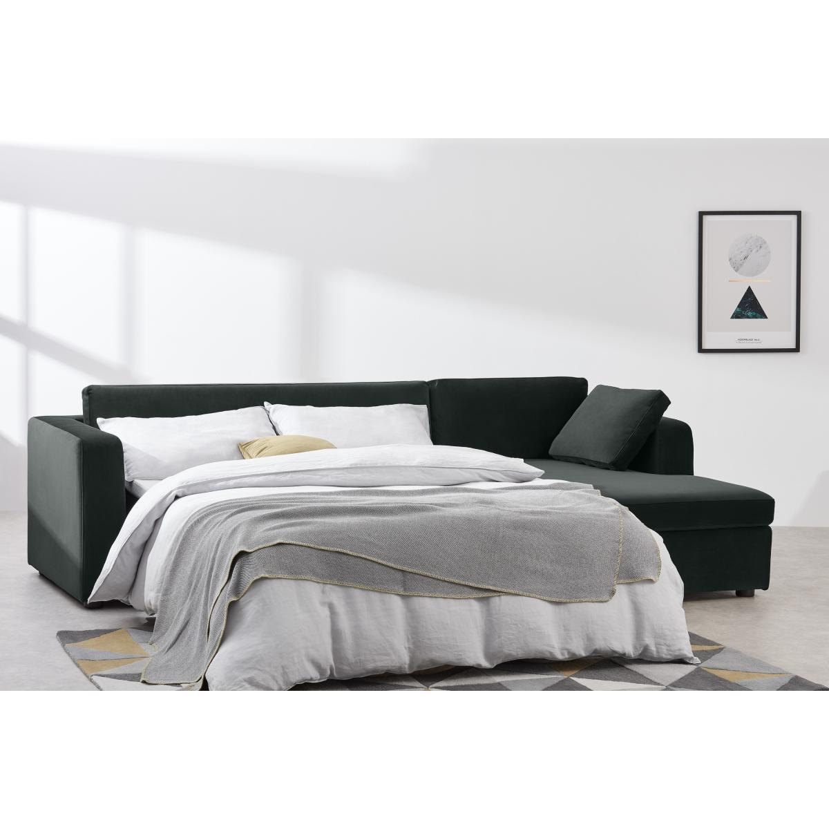 Mogen Right Hand Facing Chaise End Sofa Bed with Storage, Mourne Grey Velvet – image 9