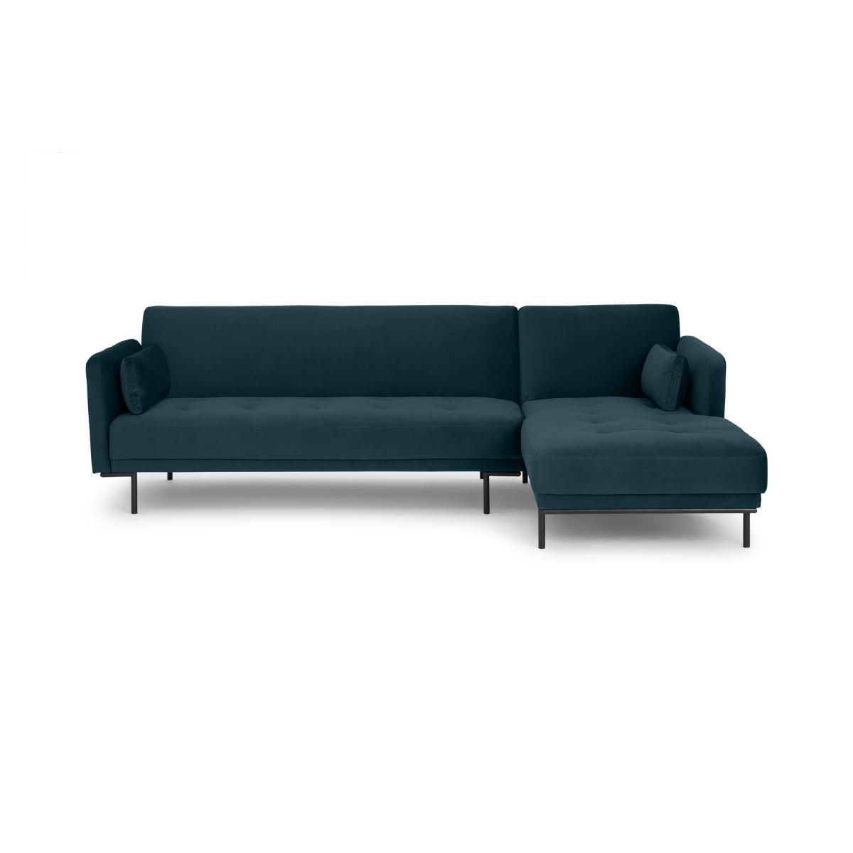 Harlow Right Hand Facing Chaise End Click Clack Sofa Bed, Steel Blue Velvet – image 2