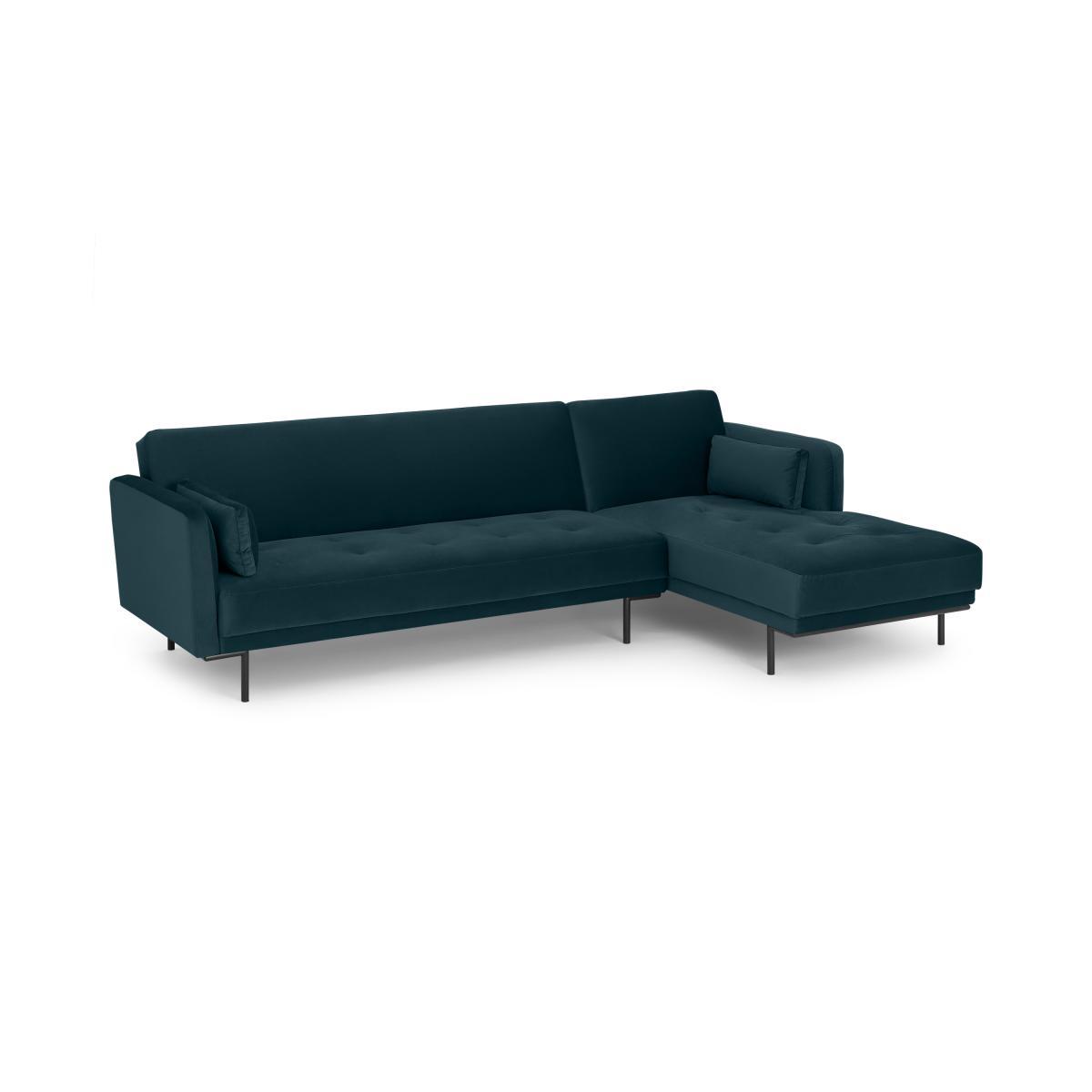 Harlow Right Hand Facing Chaise End Click Clack Sofa Bed, Steel Blue Velvet – image 3