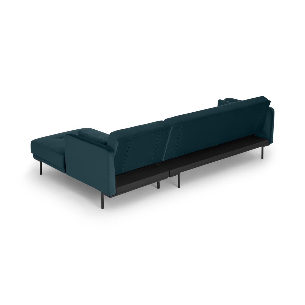 Harlow Right Hand Facing Chaise End Click Clack Sofa Bed, Steel Blue Velvet – image 6