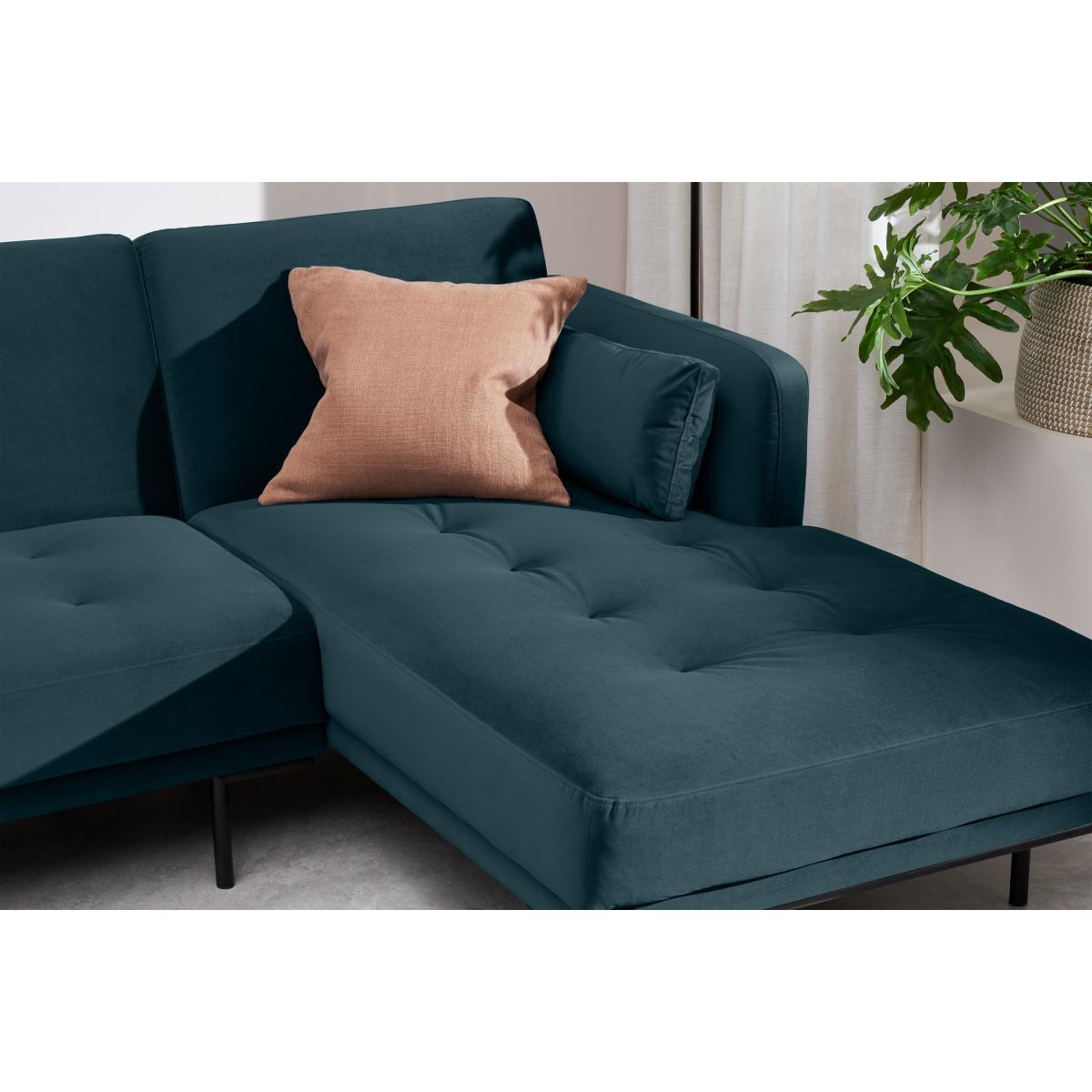 Harlow Right Hand Facing Chaise End Click Clack Sofa Bed, Steel Blue Velvet – image 7