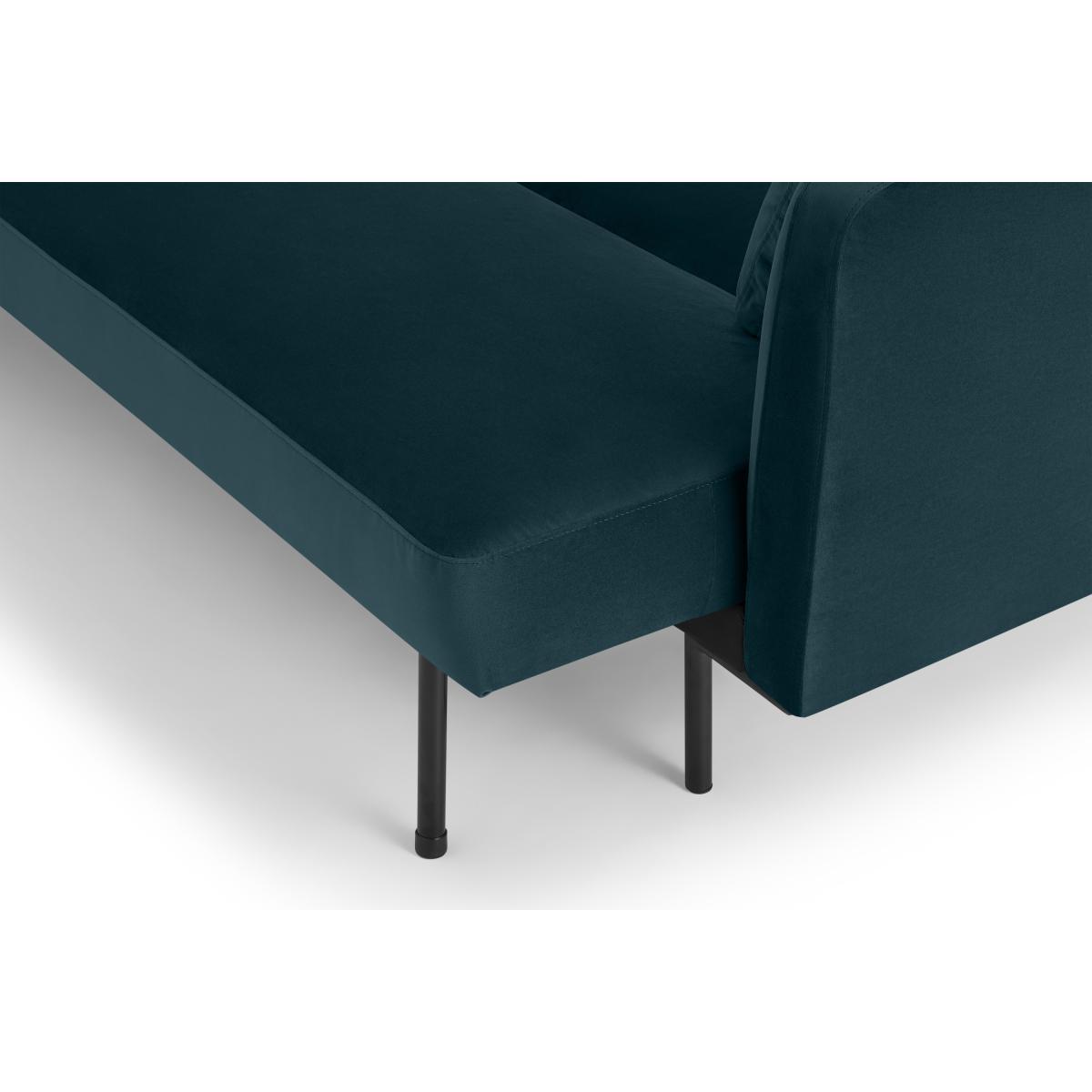 Harlow Right Hand Facing Chaise End Click Clack Sofa Bed, Steel Blue Velvet – image 9