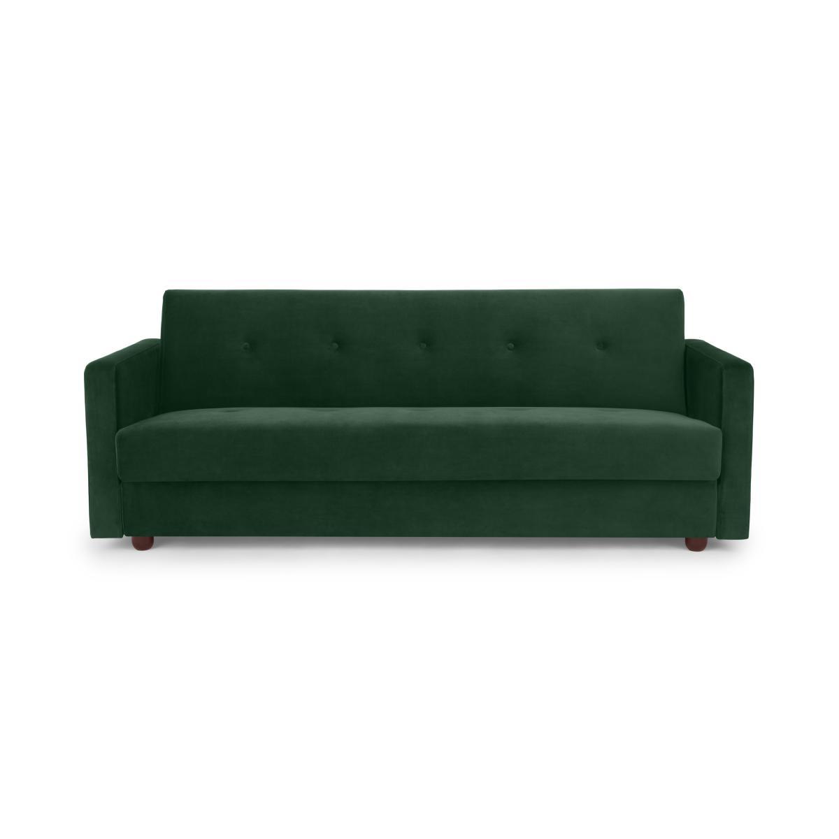 Chou Click Clack Sofa Bed with Storage, Moss Green Recycled Velvet – image 2