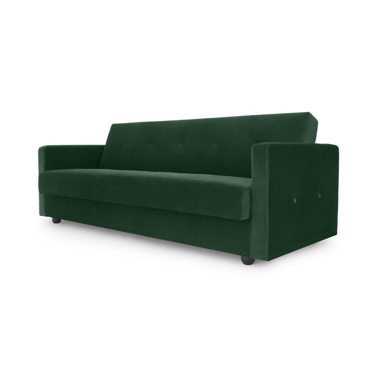 Chou Click Clack Sofa Bed with Storage, Moss Green Recycled Velvet – image 3