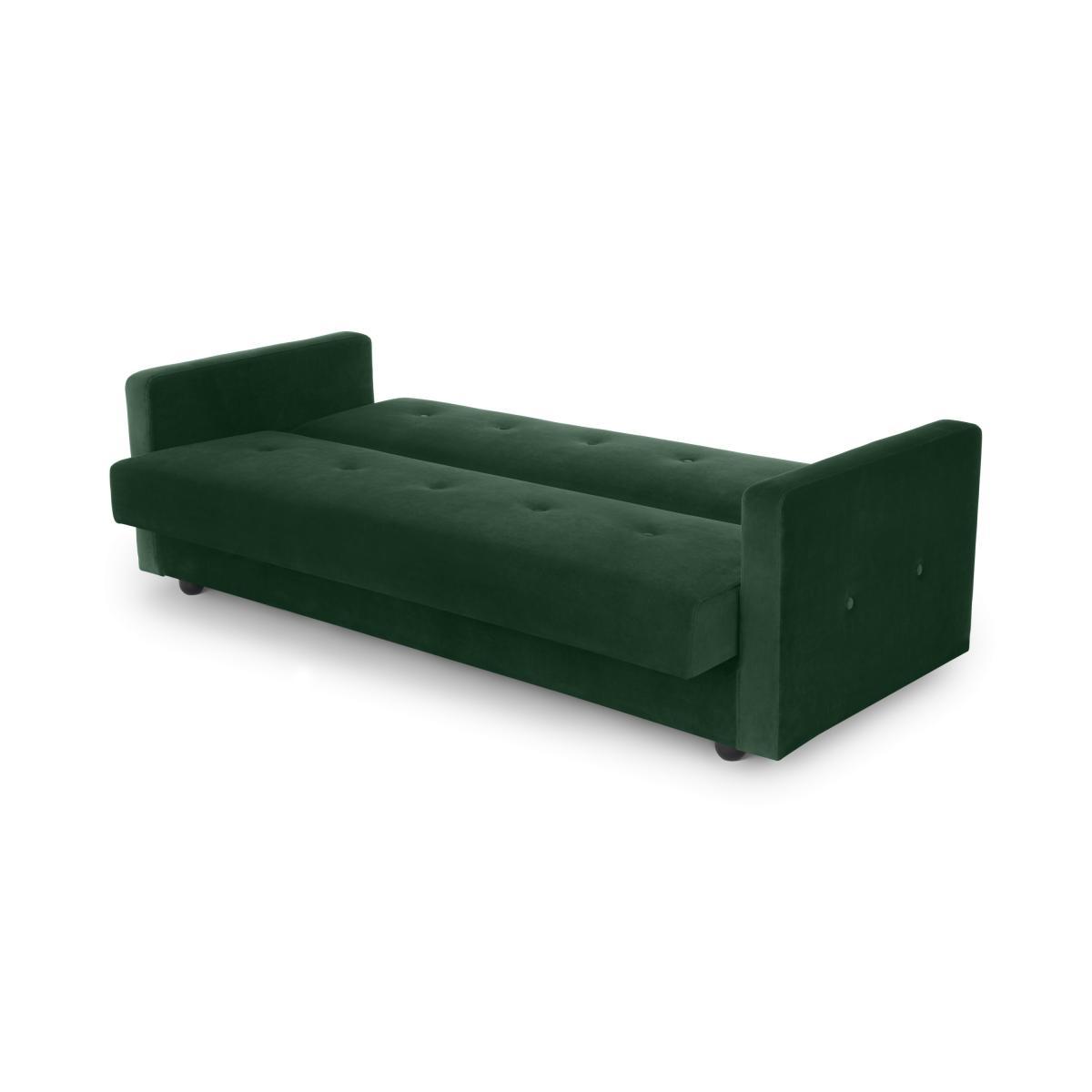 Chou Click Clack Sofa Bed with Storage, Moss Green Recycled Velvet – image 6