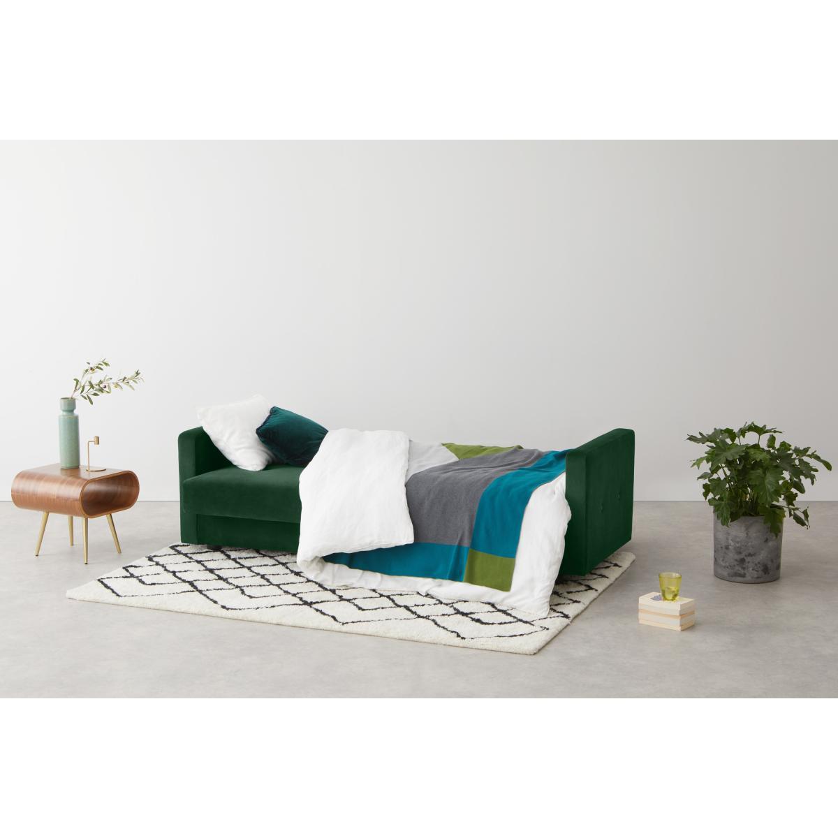 Chou Click Clack Sofa Bed with Storage, Moss Green Recycled Velvet – image 7