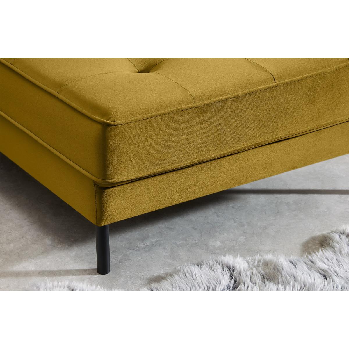 Rosslyn Right Hand Facing Chaise End Click Clack Sofa Bed, Vintage Gold Velvet – image 6