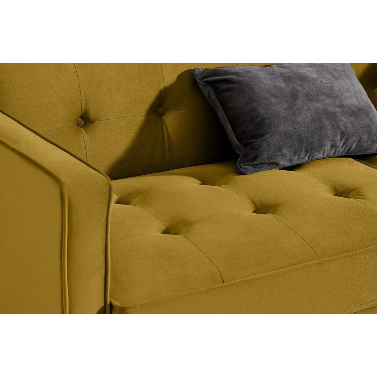 Rosslyn Right Hand Facing Chaise End Click Clack Sofa Bed, Vintage Gold Velvet – image 7