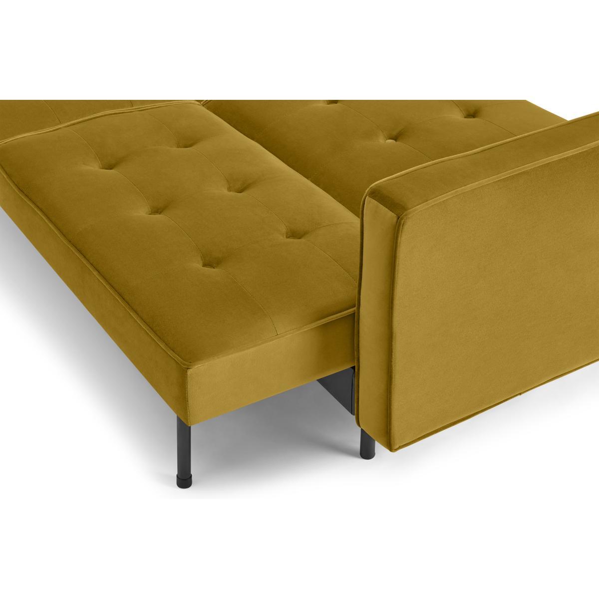 Rosslyn Right Hand Facing Chaise End Click Clack Sofa Bed, Vintage Gold Velvet – image 9