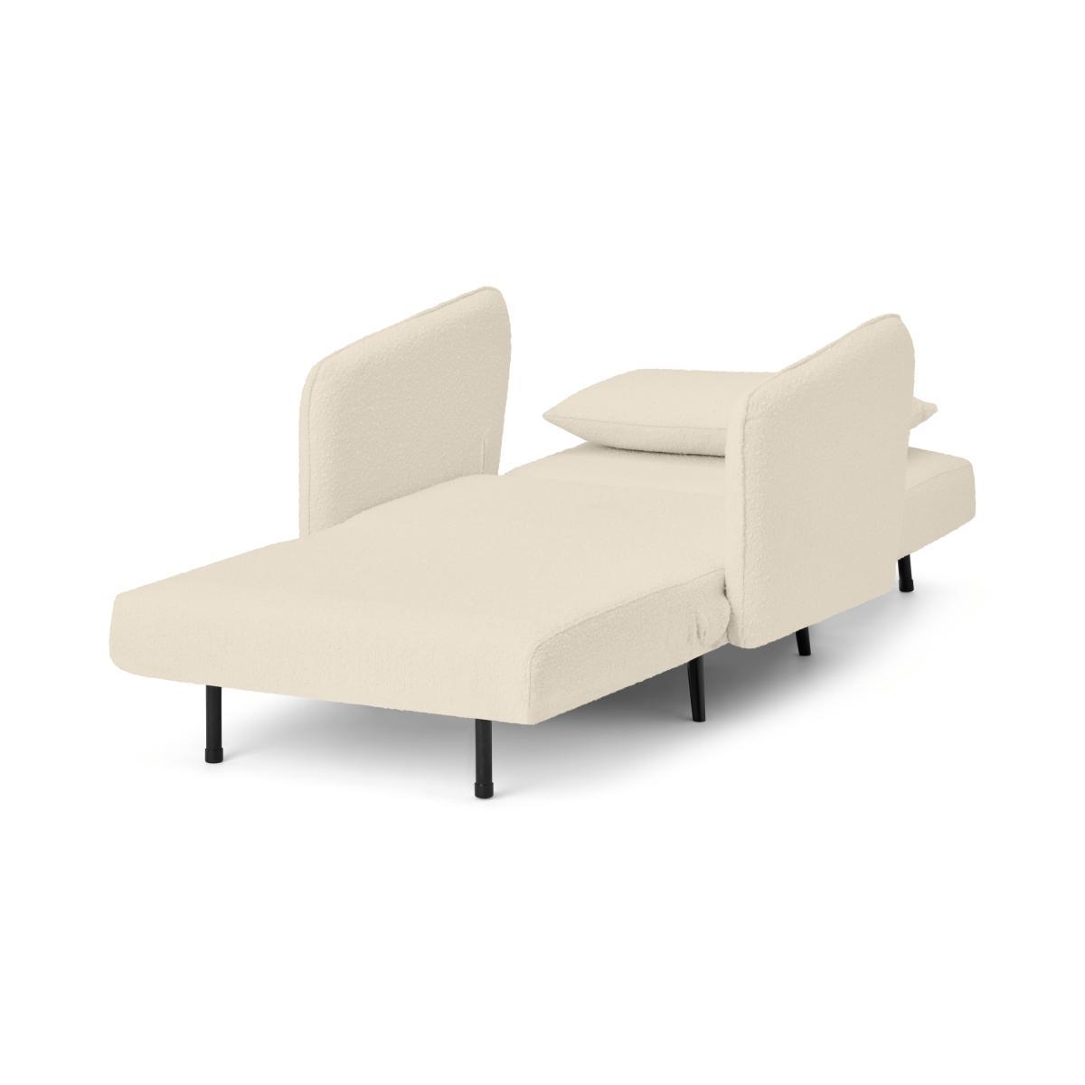 Hettie Single Click Clack Sofa Bed, Whitewash Boucle – image 9