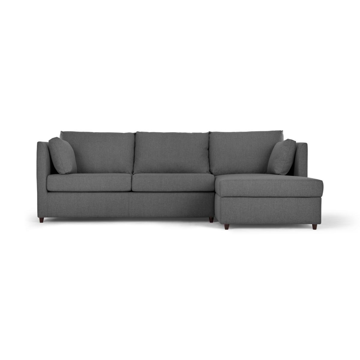 Milner Right Hand Facing Corner Storage Sofa Bed with Foam Mattress, Night Grey – image 2