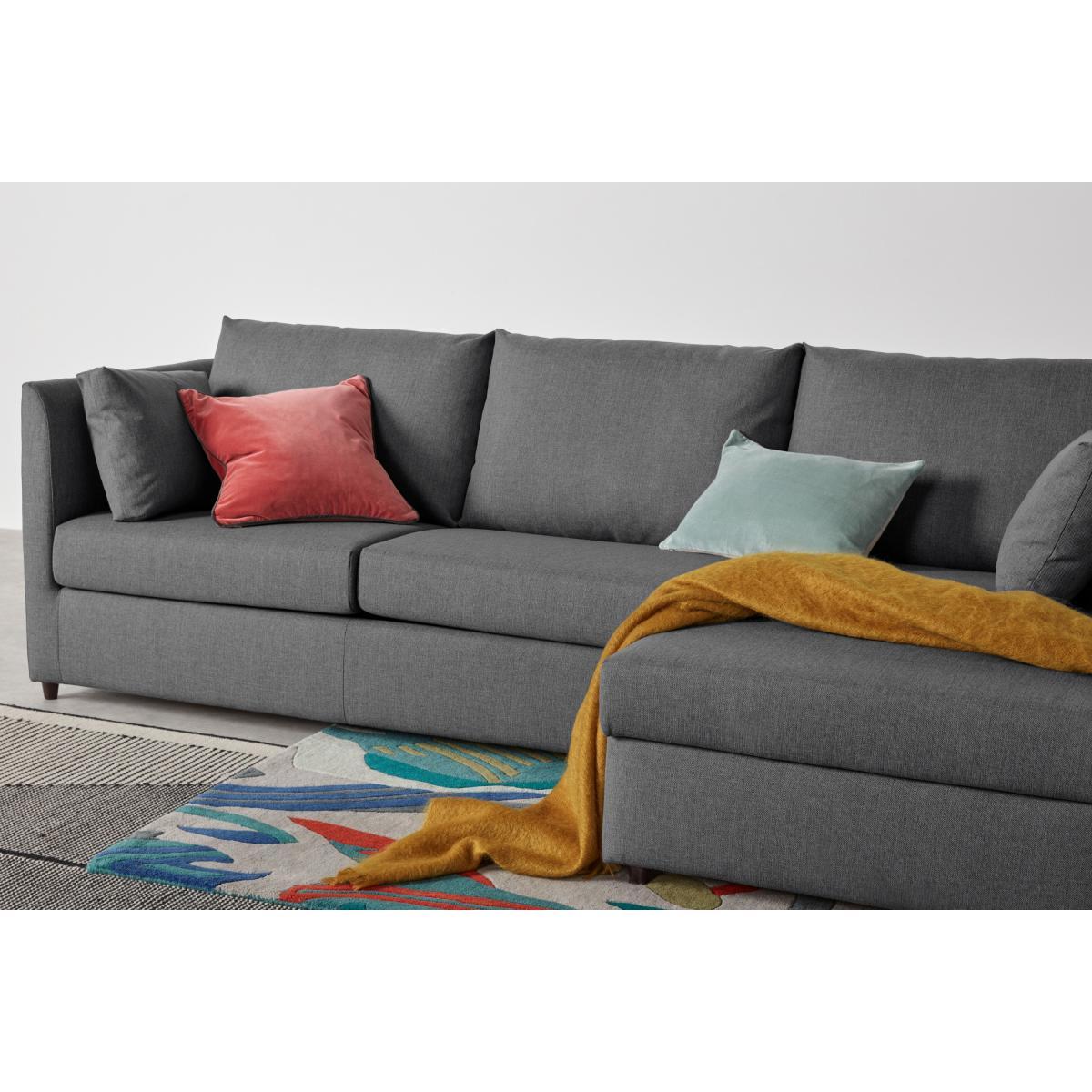 Milner Right Hand Facing Corner Storage Sofa Bed with Foam Mattress, Night Grey – image 6