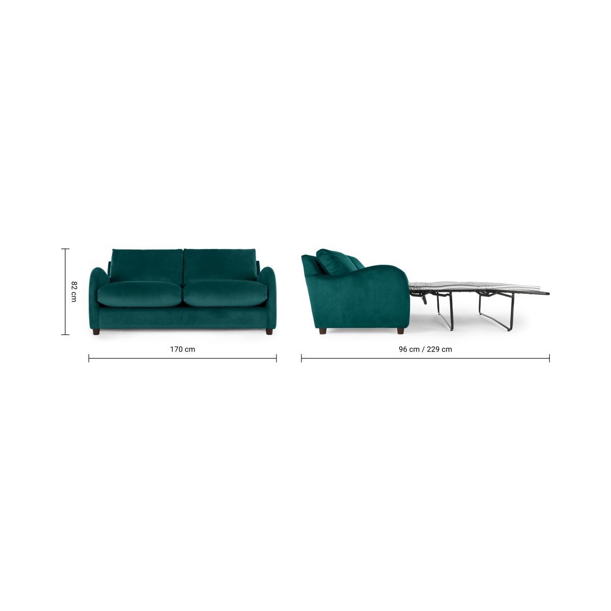 Sofia 2 Seater Sofabed, Plush Mallard Velvet – image 10