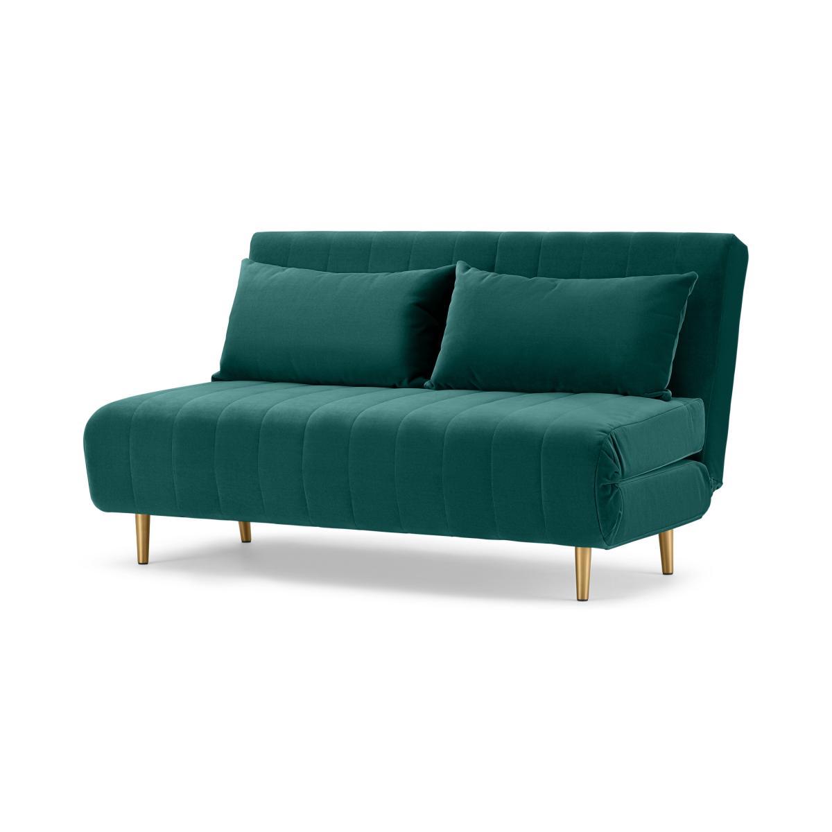 Bessie Large Double Sofa Bed, Teal Blue Velvet – image 3
