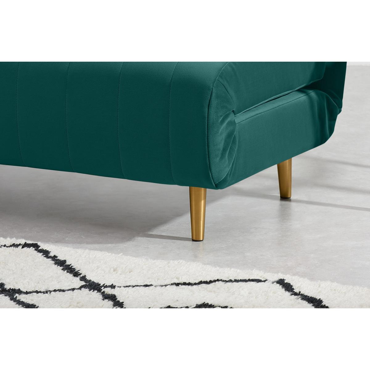 Bessie Large Double Sofa Bed, Teal Blue Velvet – image 5
