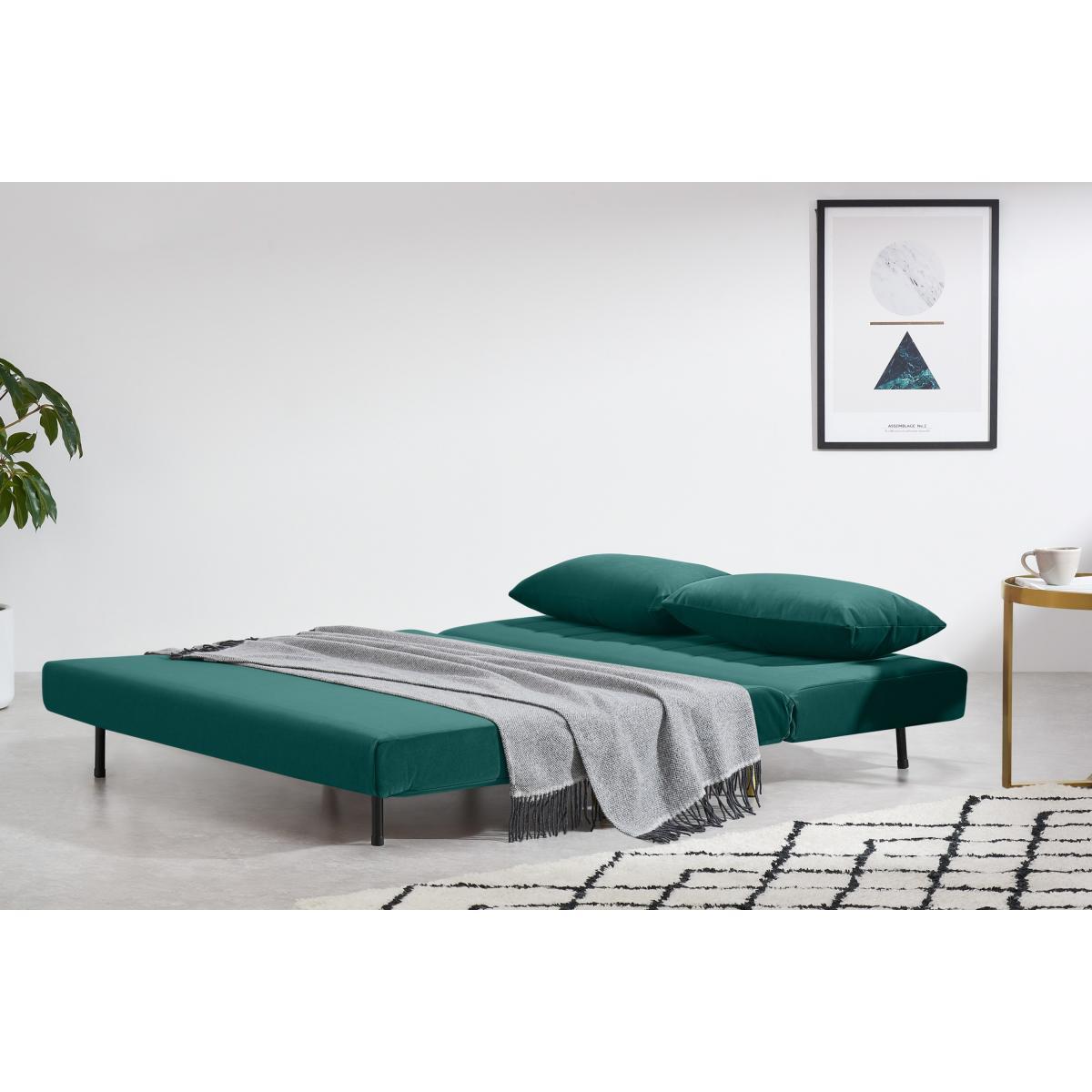 Bessie Large Double Sofa Bed, Teal Blue Velvet – image 7