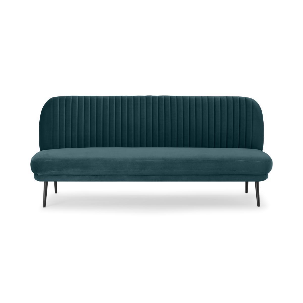 Sylvie Click Clack Sofa Bed, Ocean Blue Velvet – image 2