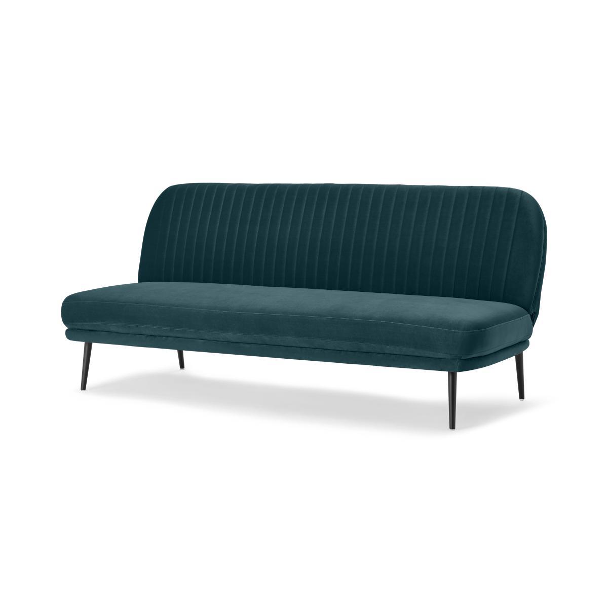 Sylvie Click Clack Sofa Bed, Ocean Blue Velvet – image 3