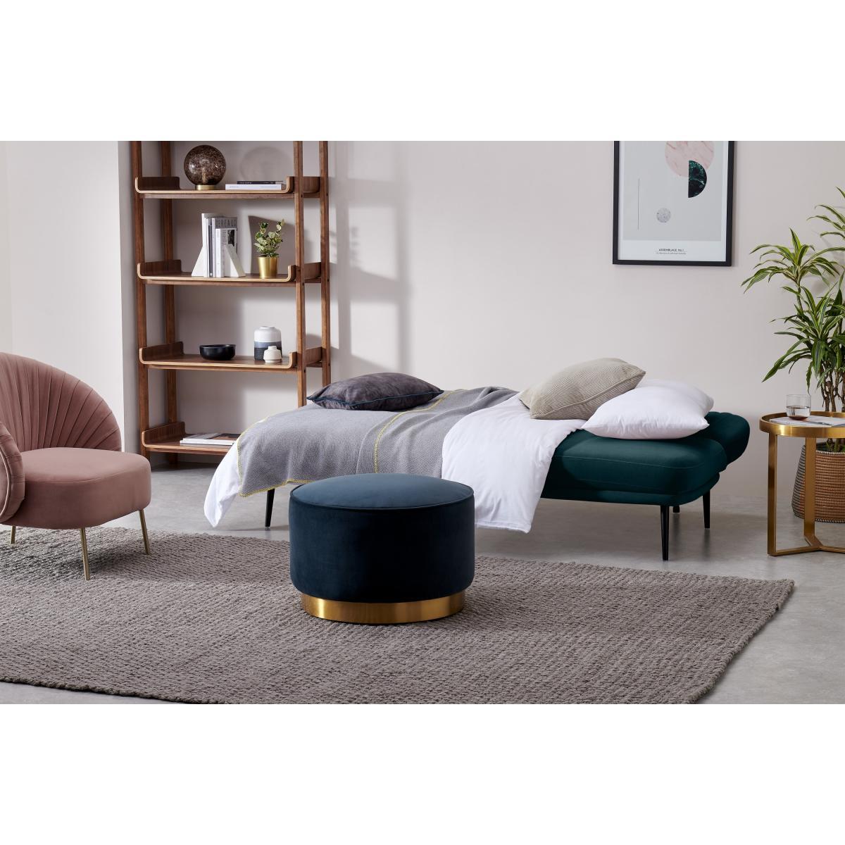 Sylvie Click Clack Sofa Bed, Ocean Blue Velvet – image 5
