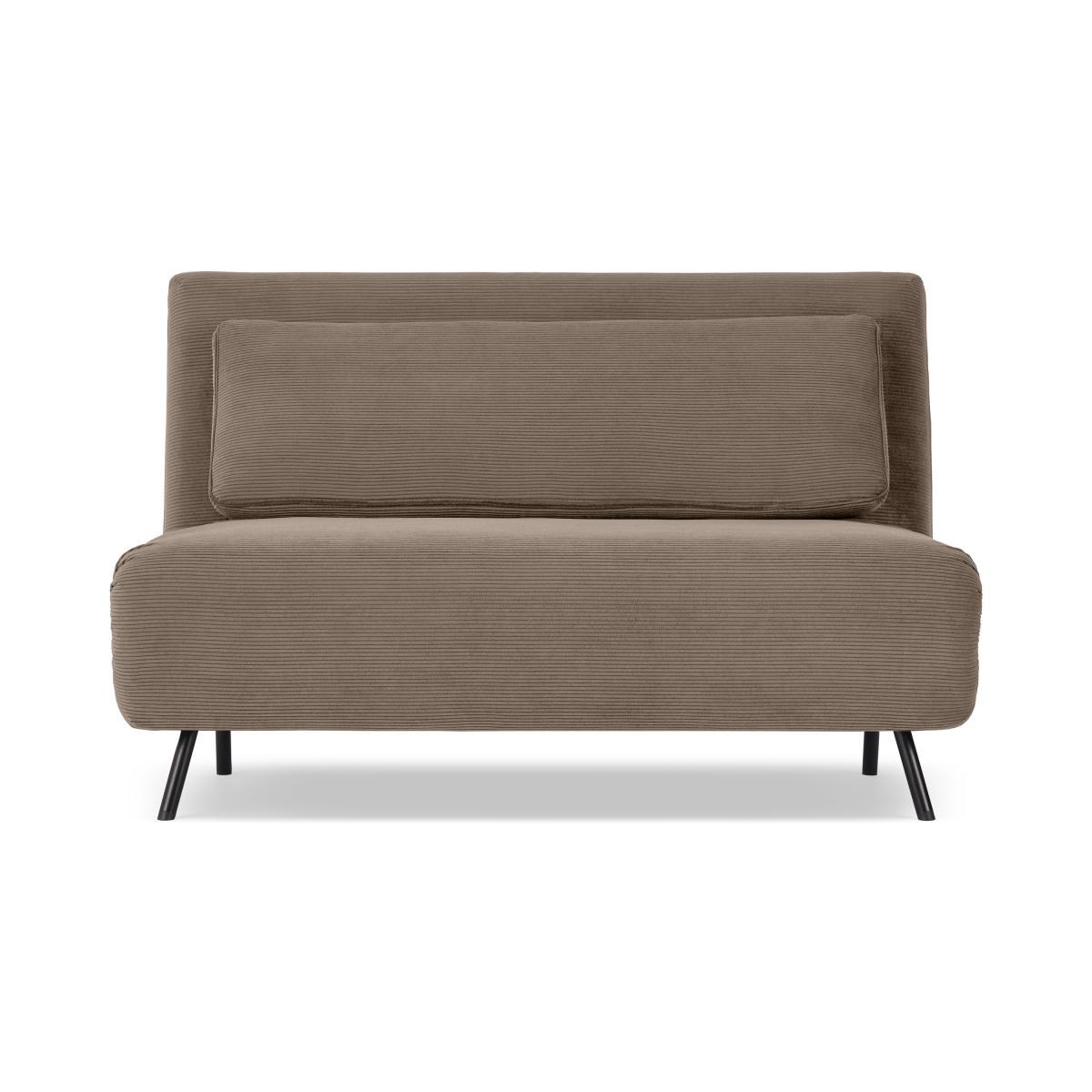 Kahlo Double Seat Sofa Bed, Taupe Corduroy Velvet – image 2