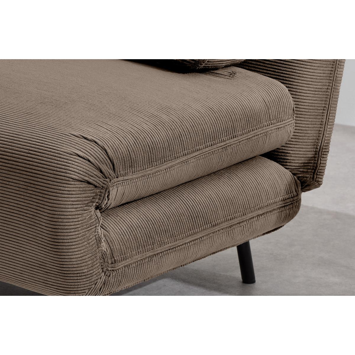 Kahlo Double Seat Sofa Bed, Taupe Corduroy Velvet – image 5