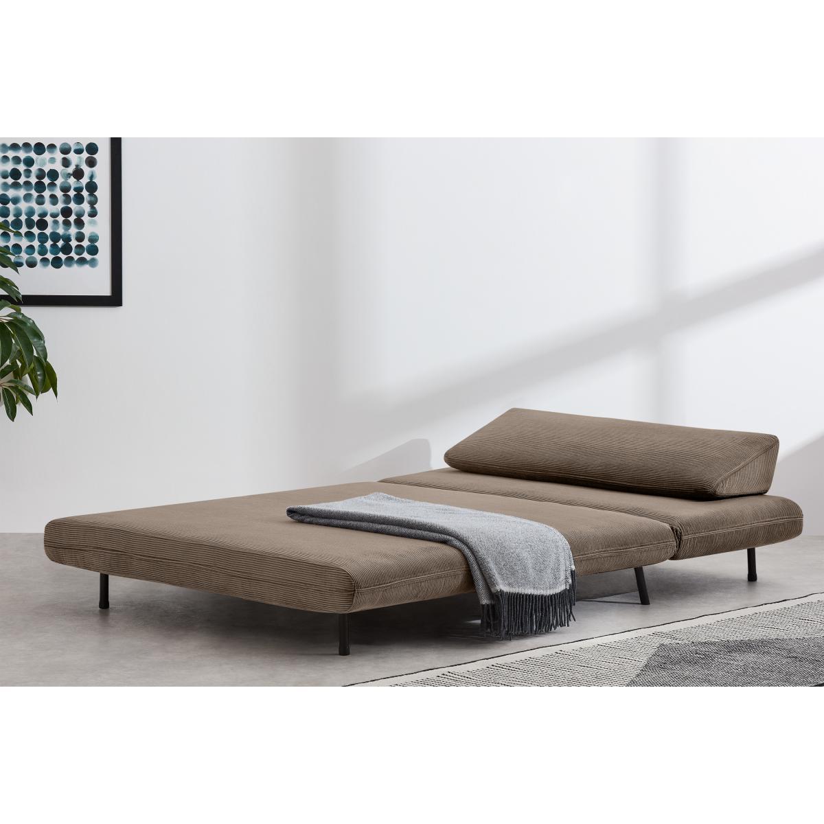 Kahlo Double Seat Sofa Bed, Taupe Corduroy Velvet – image 8