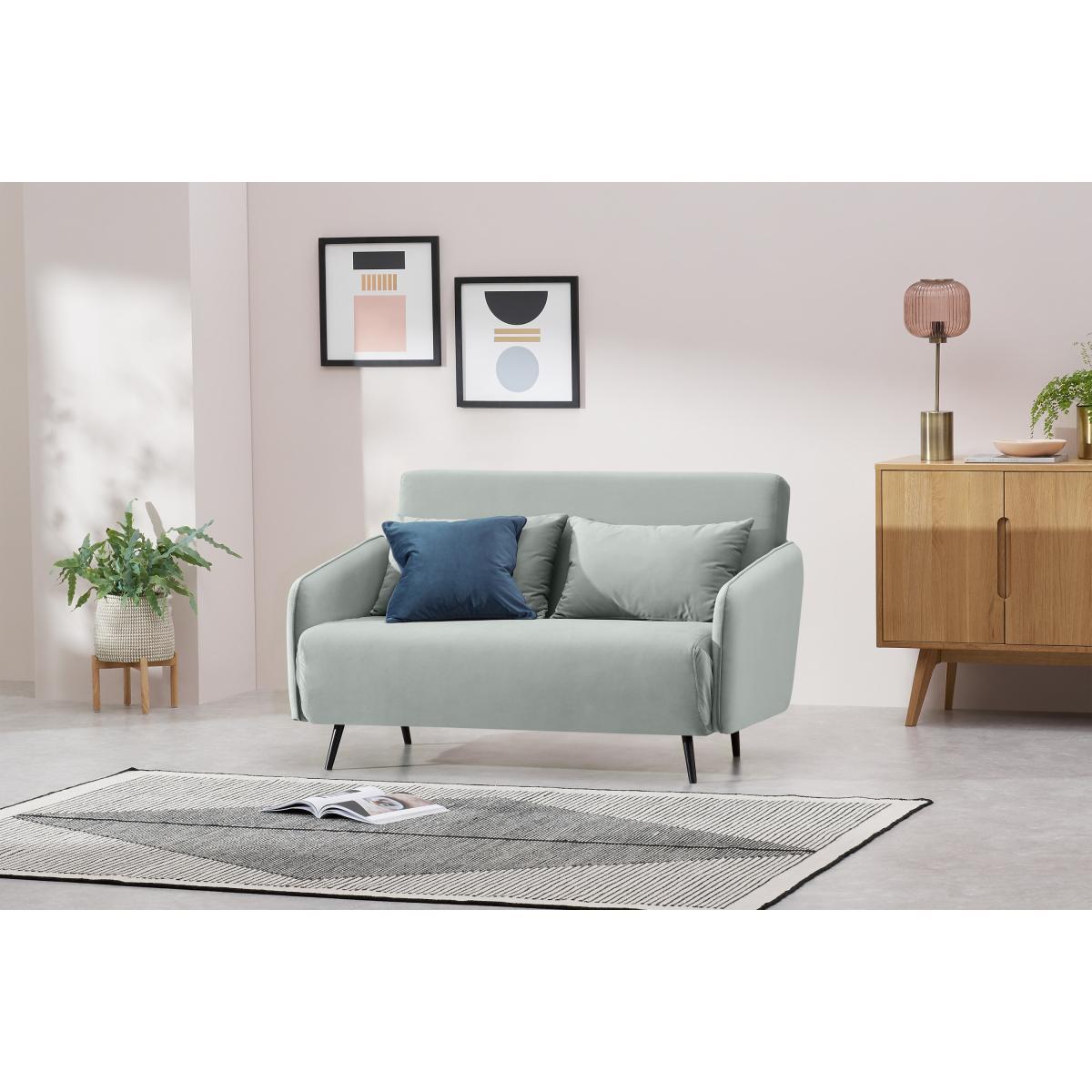 Hettie Small Sofa Bed, Ice Blue Velvet – image 4