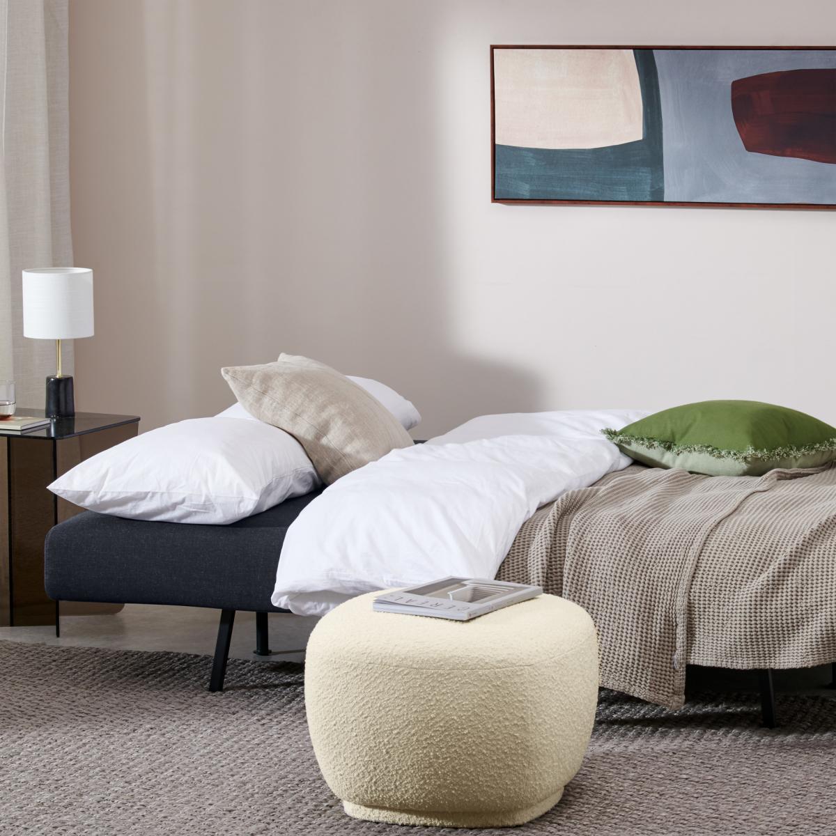 Esben Pocket Sprung Platform Sofa Bed, Capri Blue Weave – image 5