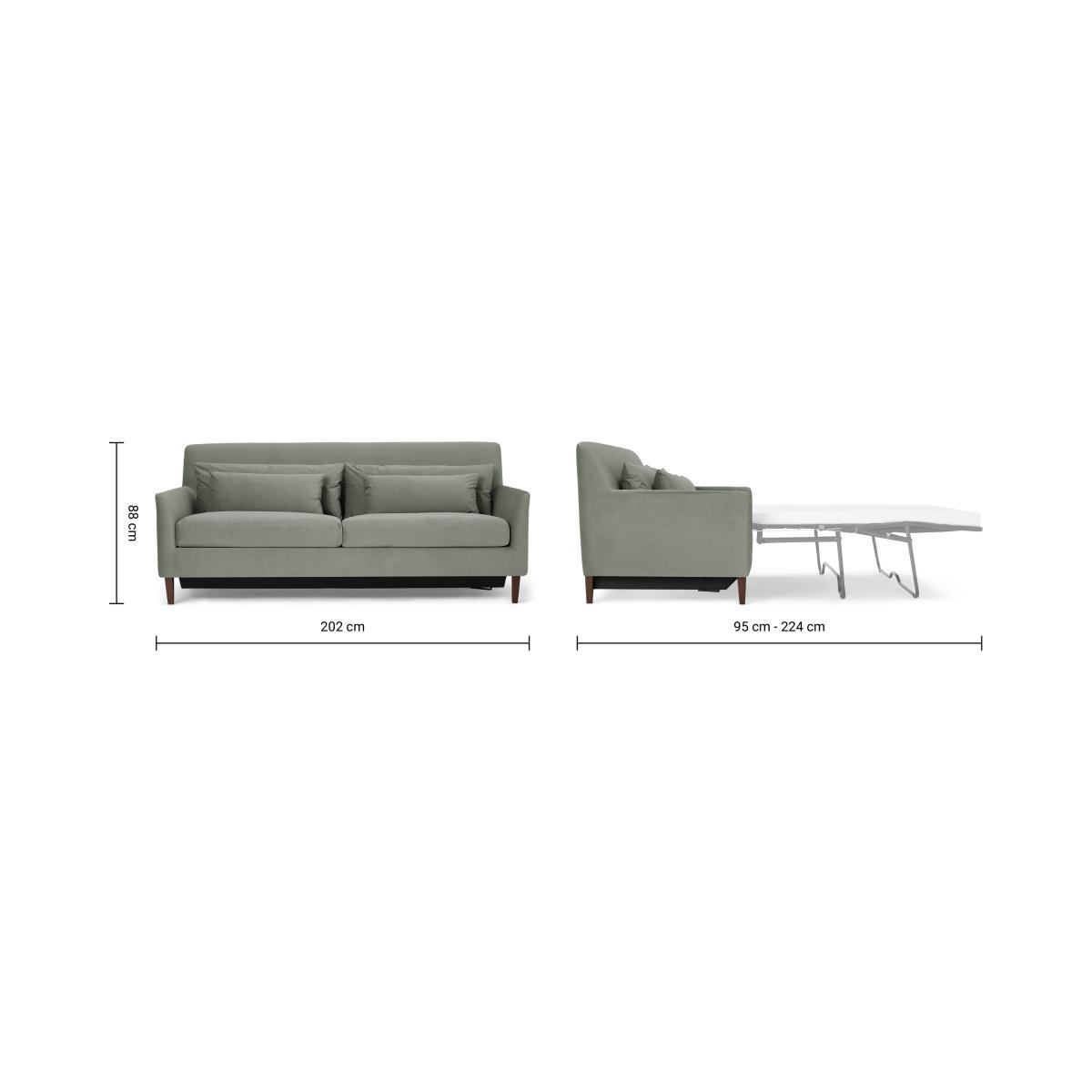 Alesso 3 Seater Sofa Bed, Pale Sage Recycled Velvet – image 11