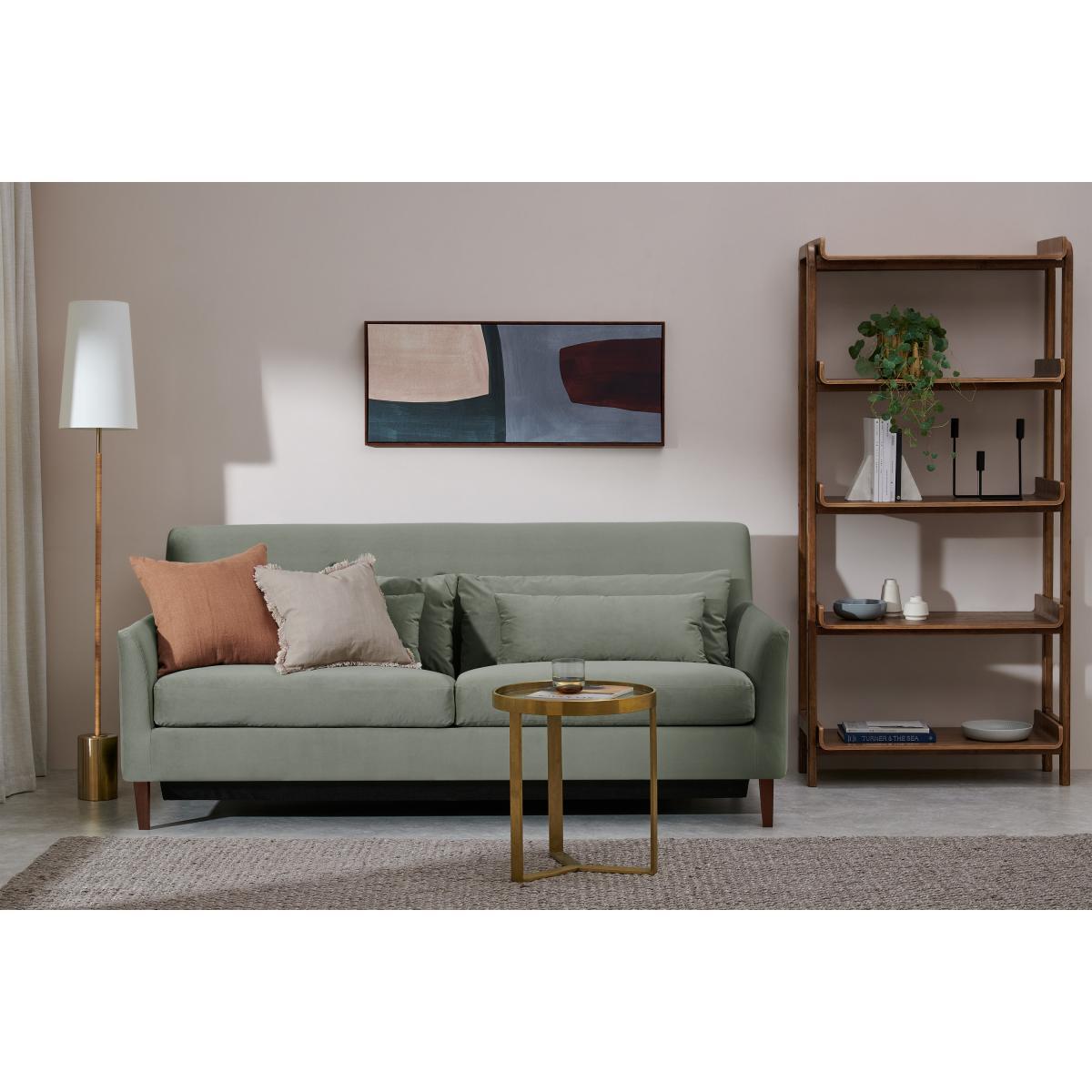 Alesso 3 Seater Sofa Bed, Pale Sage Recycled Velvet – image 4