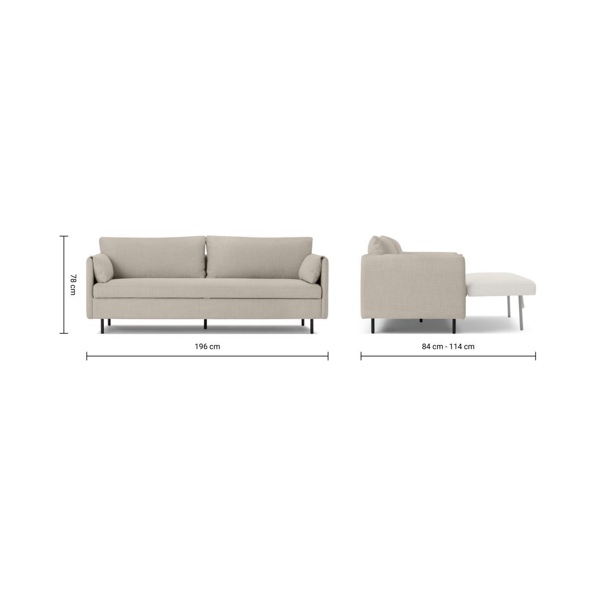 Hitomi Platform Sofa Bed, Oat Weave – image 10