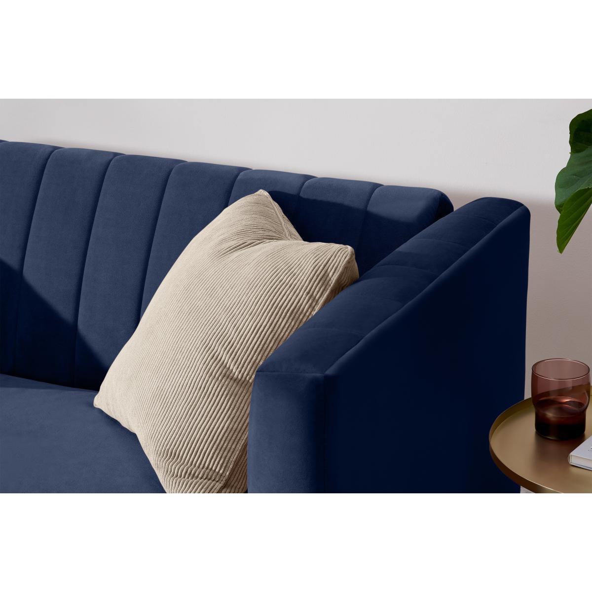 Amicie Left Hand Facing Chaise End Click Clack Sofa Bed, Royal Blue Velvet – image 6