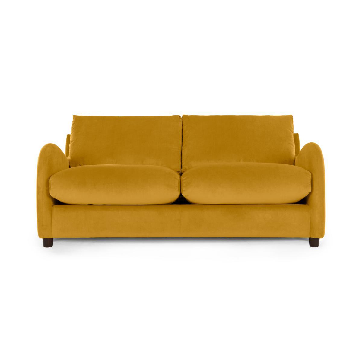 Sofia 2 Seater Sofa Bed, Plush Tumeric Velvet – image 2