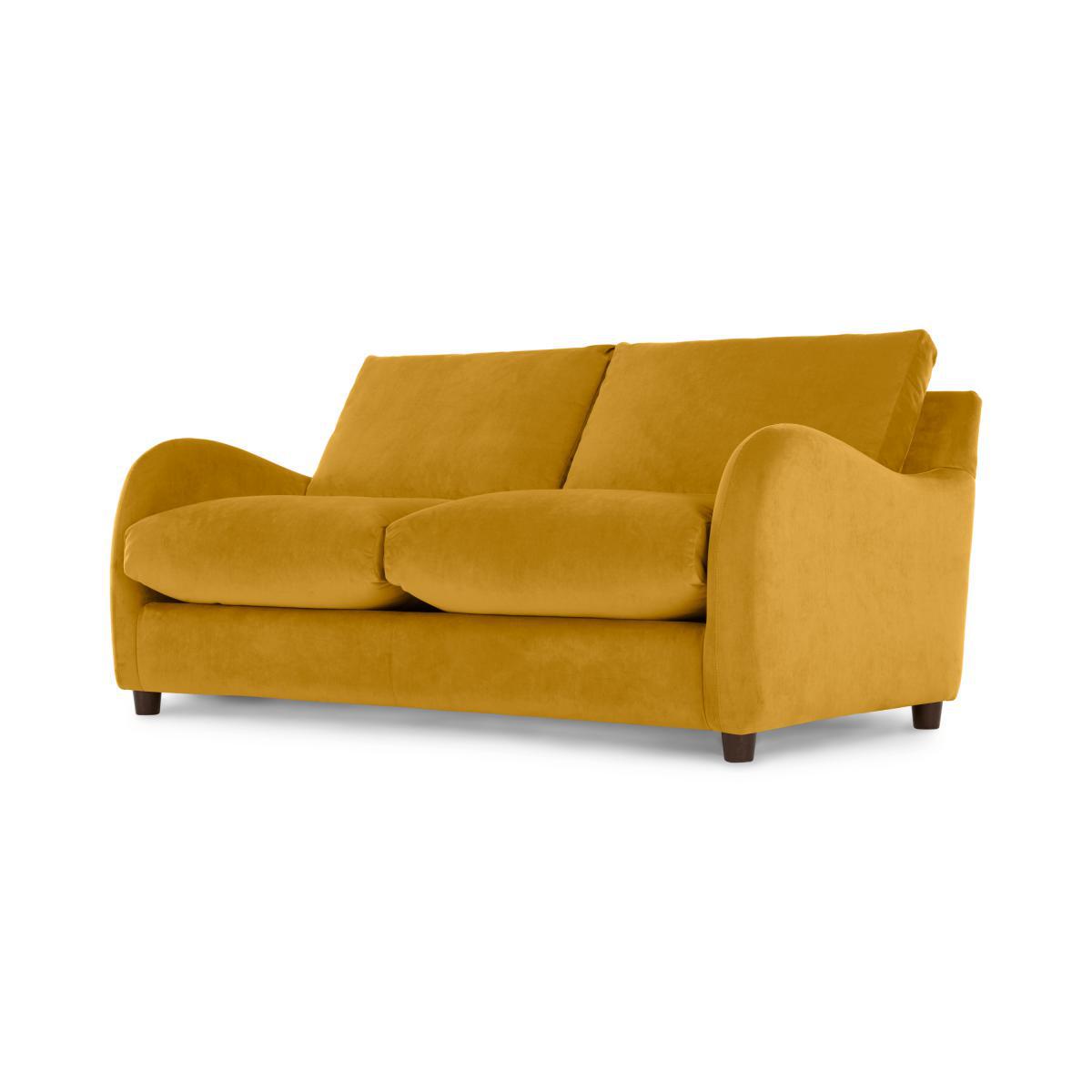 Sofia 2 Seater Sofa Bed, Plush Tumeric Velvet – image 3