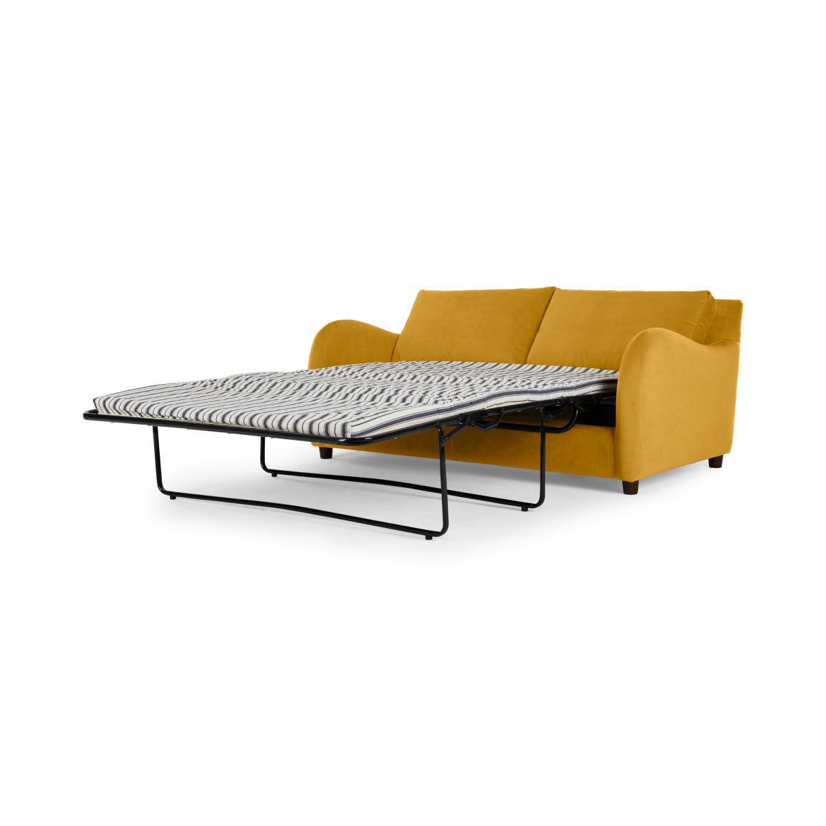 Sofia 2 Seater Sofa Bed, Plush Tumeric Velvet – image 6