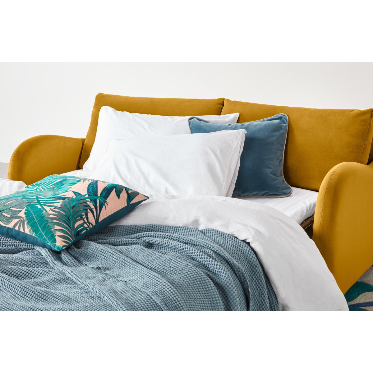 Sofia 2 Seater Sofa Bed, Plush Tumeric Velvet – image 7