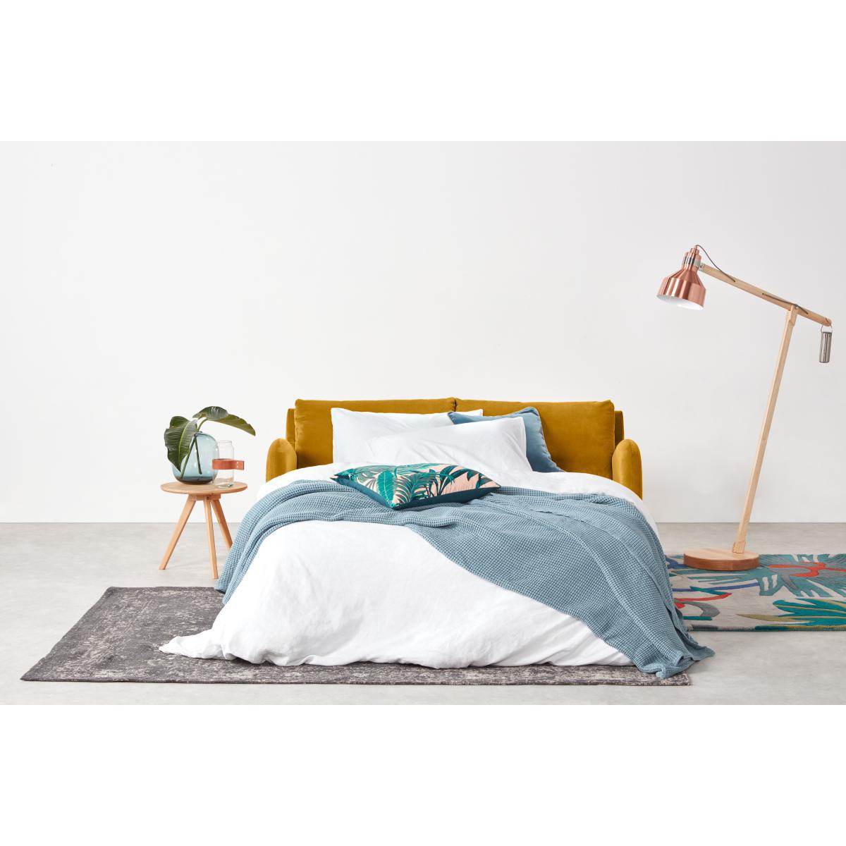 Sofia 2 Seater Sofa Bed, Plush Tumeric Velvet – image 8