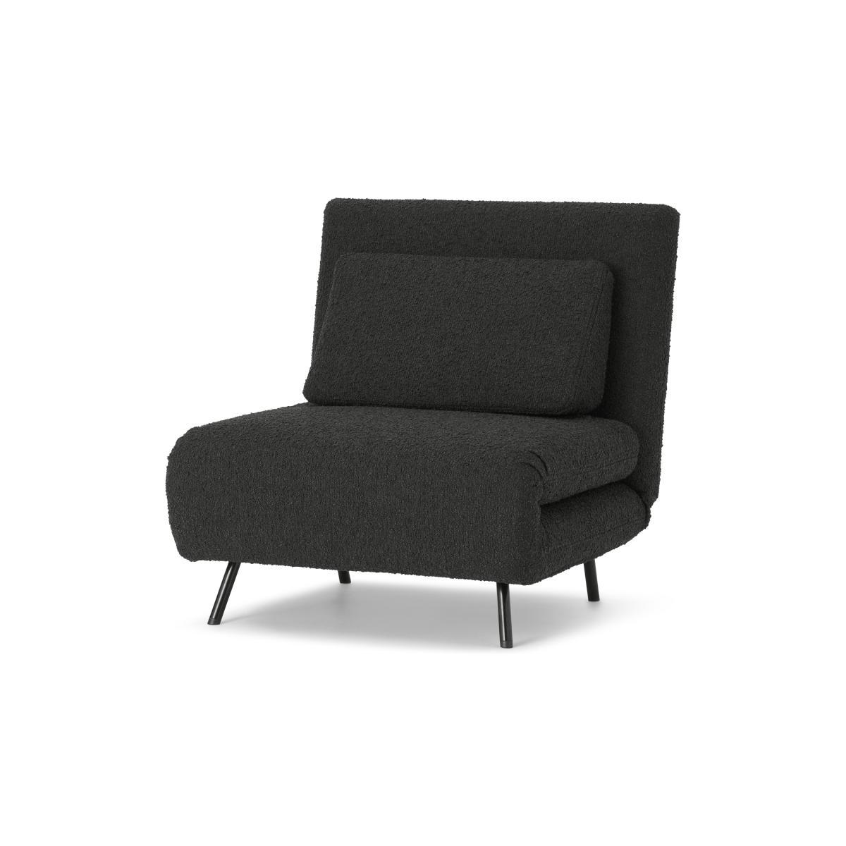 Kahlo Single Sofa Bed, Anthracite Boucle – image 3