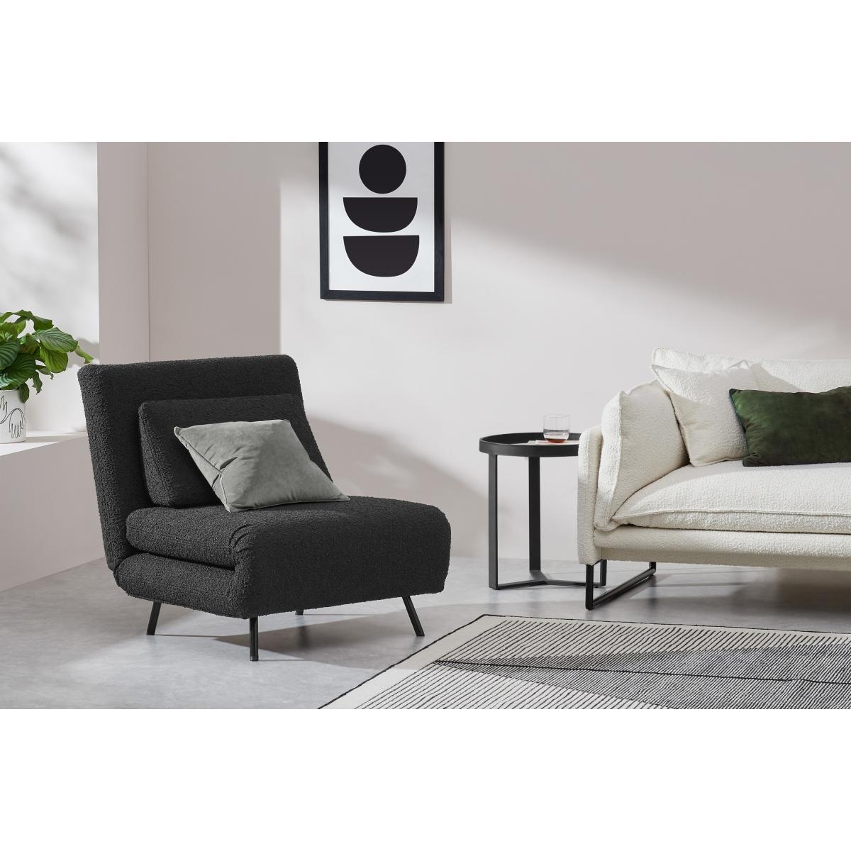 Kahlo Single Sofa Bed, Anthracite Boucle – image 4