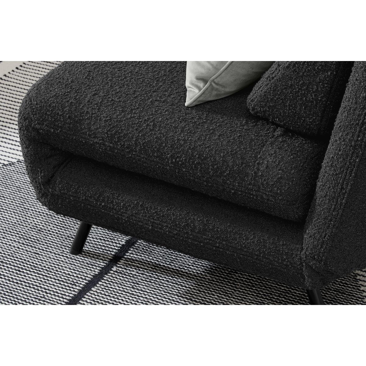 Kahlo Single Sofa Bed, Anthracite Boucle – image 7