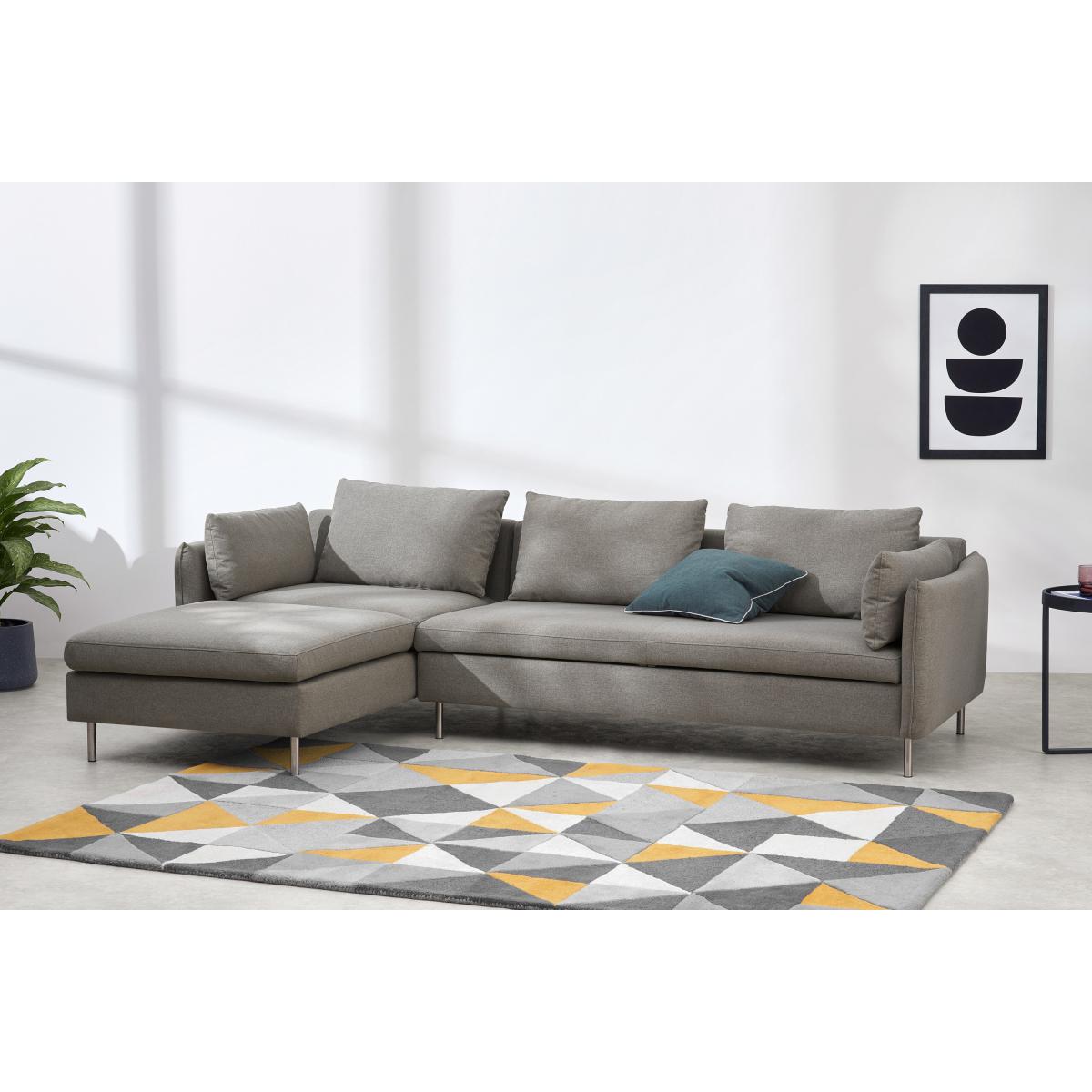 Vento Left Hand Facing Chaise End Sofa Bed, Manhattan Grey Fabric – image 4