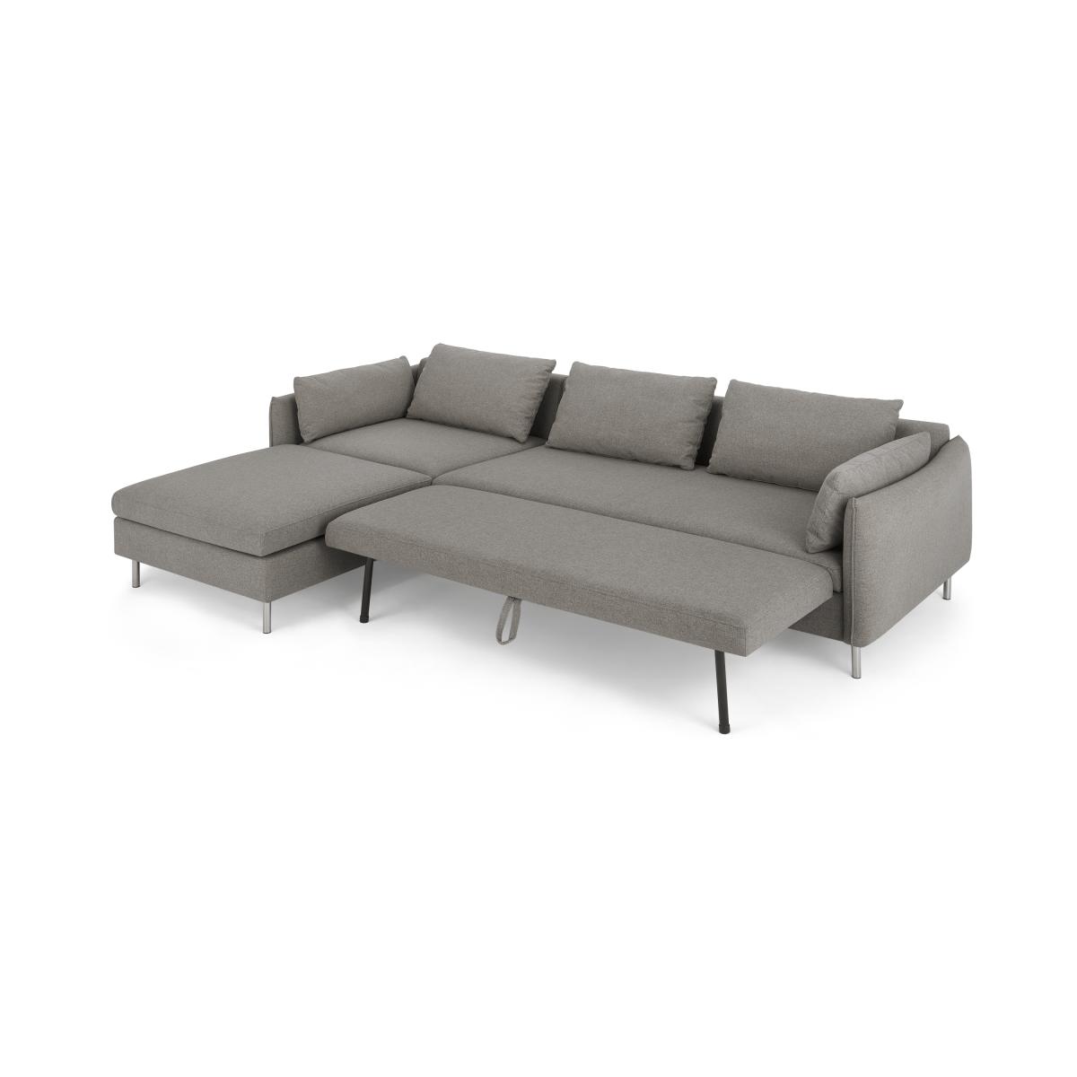 Vento Left Hand Facing Chaise End Sofa Bed, Manhattan Grey Fabric – image 8