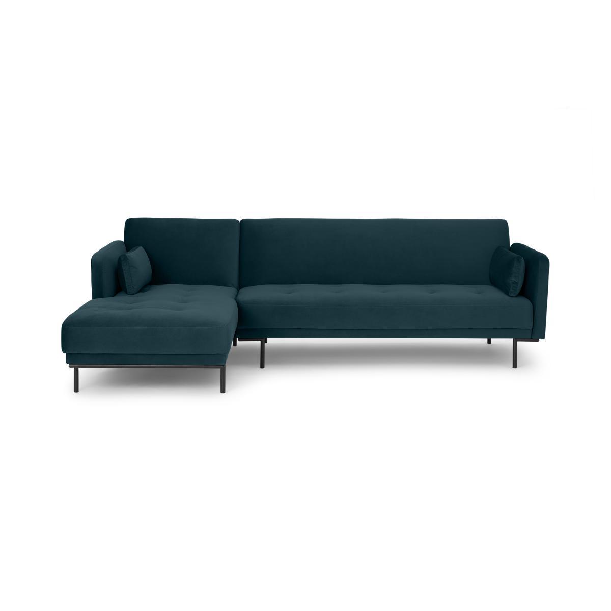 Harlow Left Hand Facing Chaise End Click Clack Sofa Bed, Steel Blue Velvet – image 2